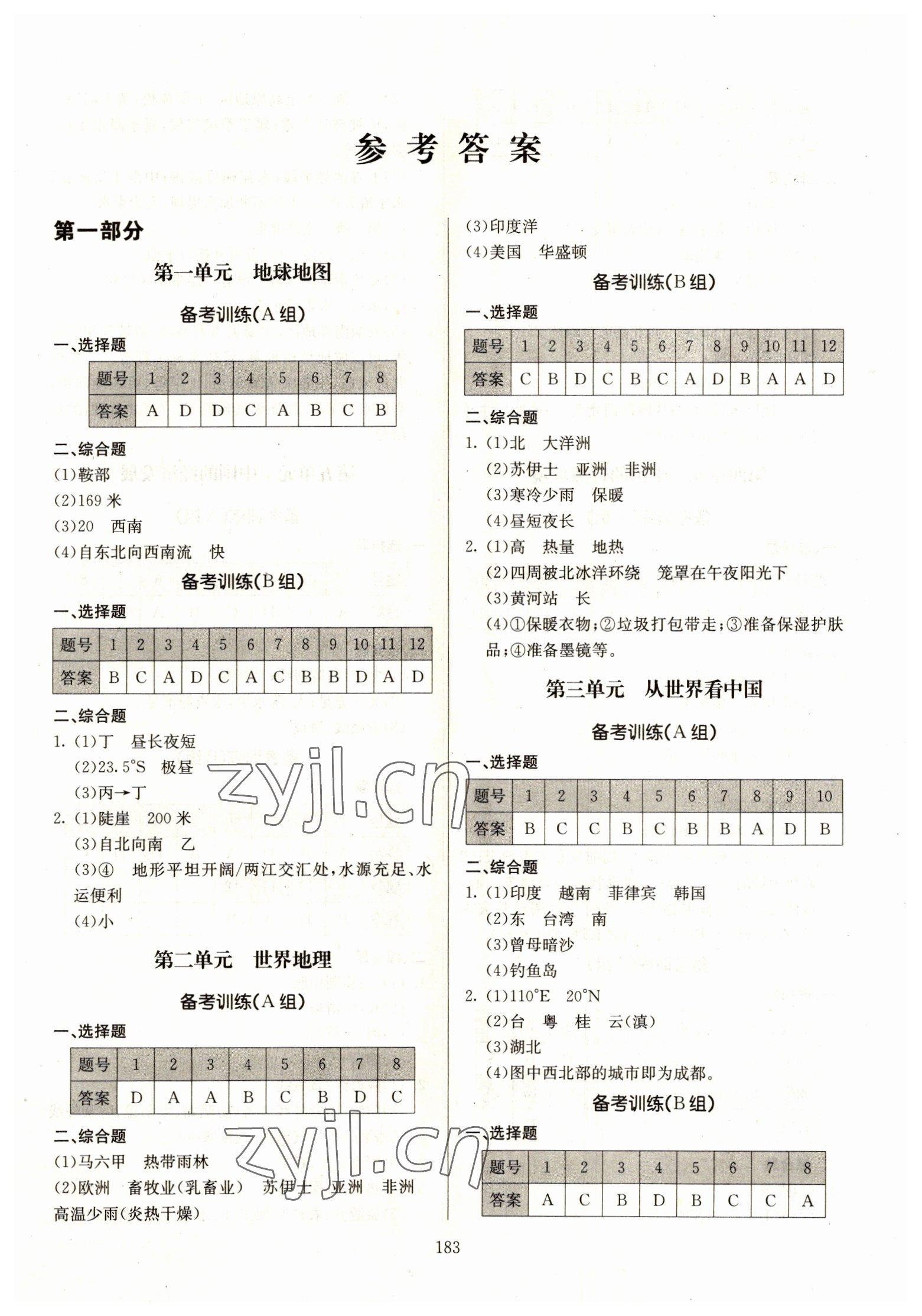 2023年中考风向标地理 第1页