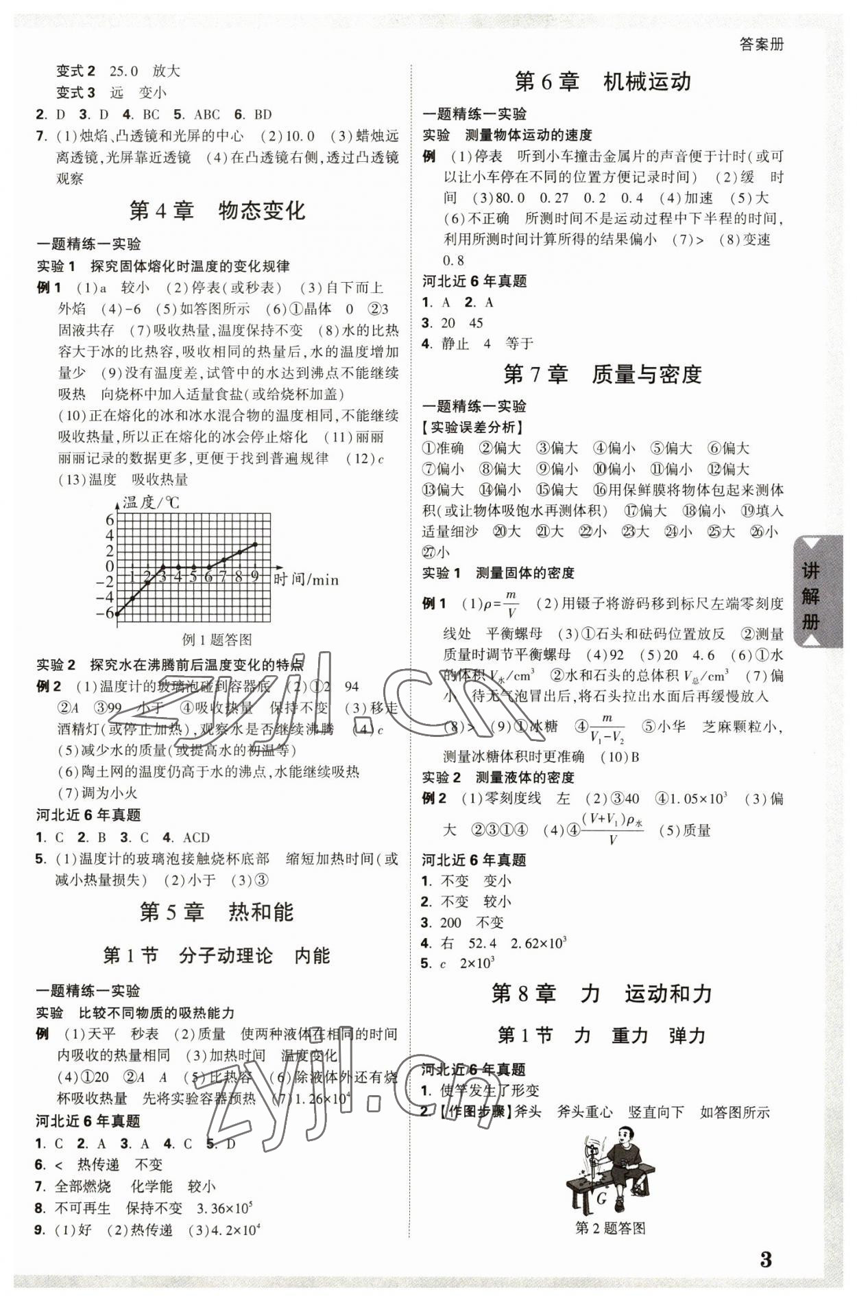 2023年中考面對(duì)面物理河北專版 參考答案第6頁