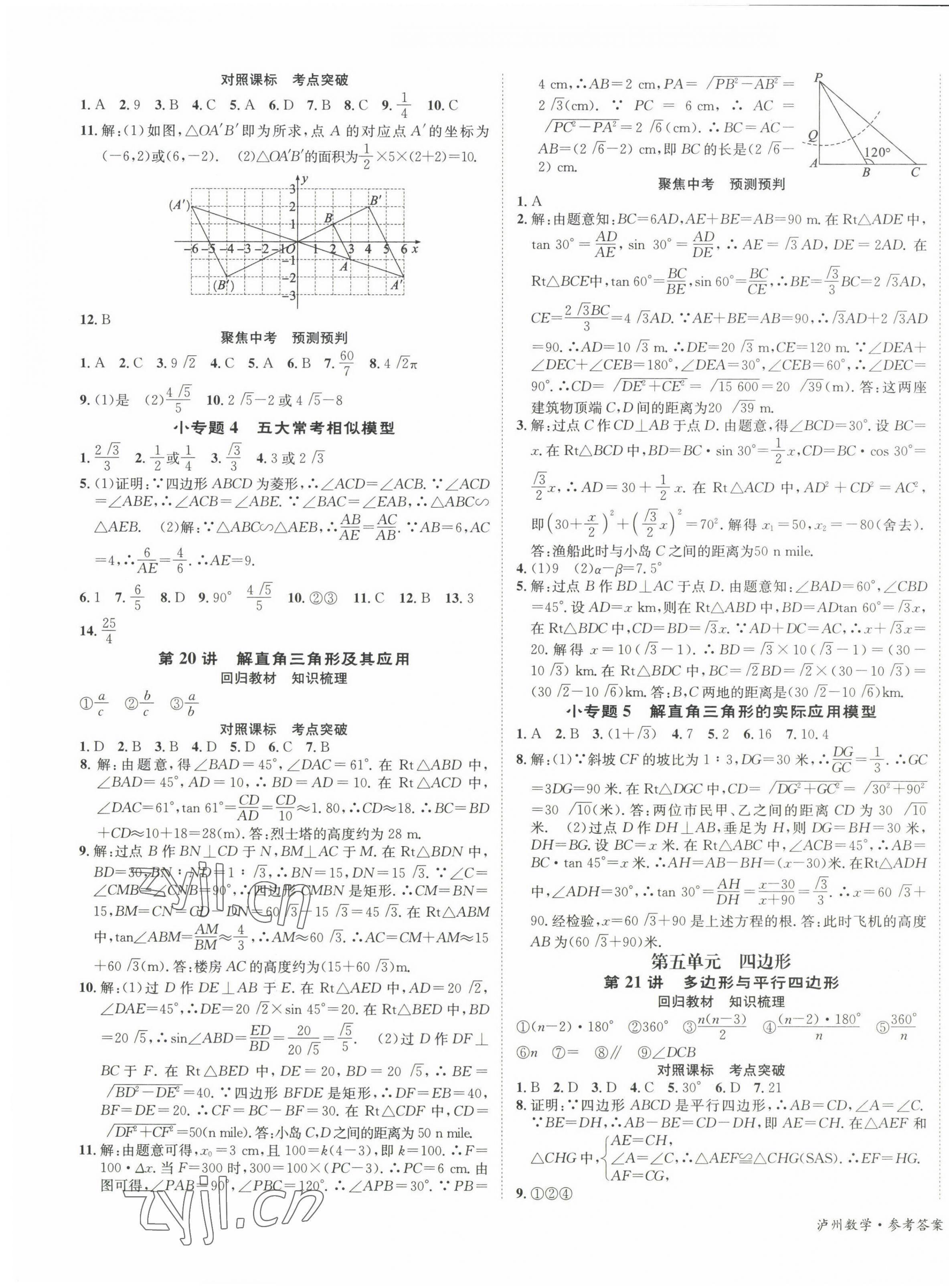 2023年中考復(fù)習(xí)總動員數(shù)學(xué)瀘州專版 第7頁