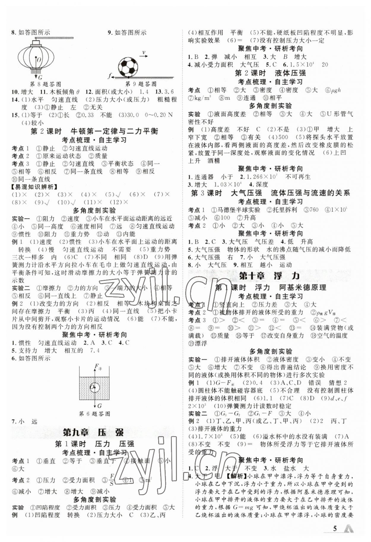 2023年卓文書業(yè)加速度物理人教版陜西專版 參考答案第4頁