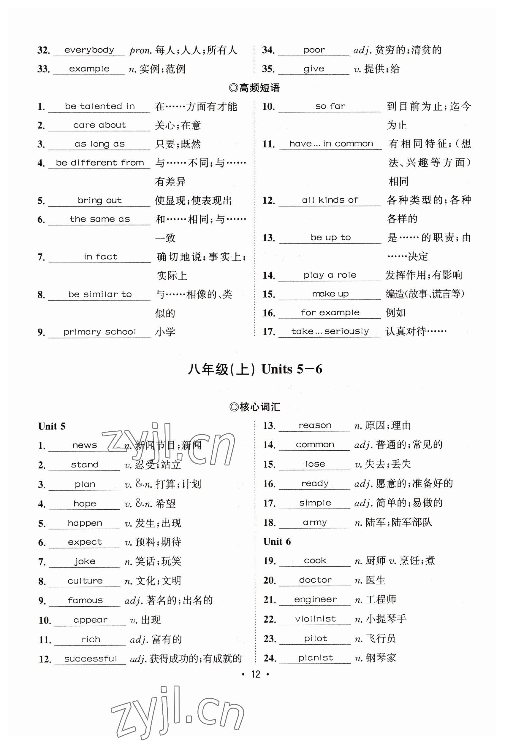 2023年指南針中考前沿英語 參考答案第12頁