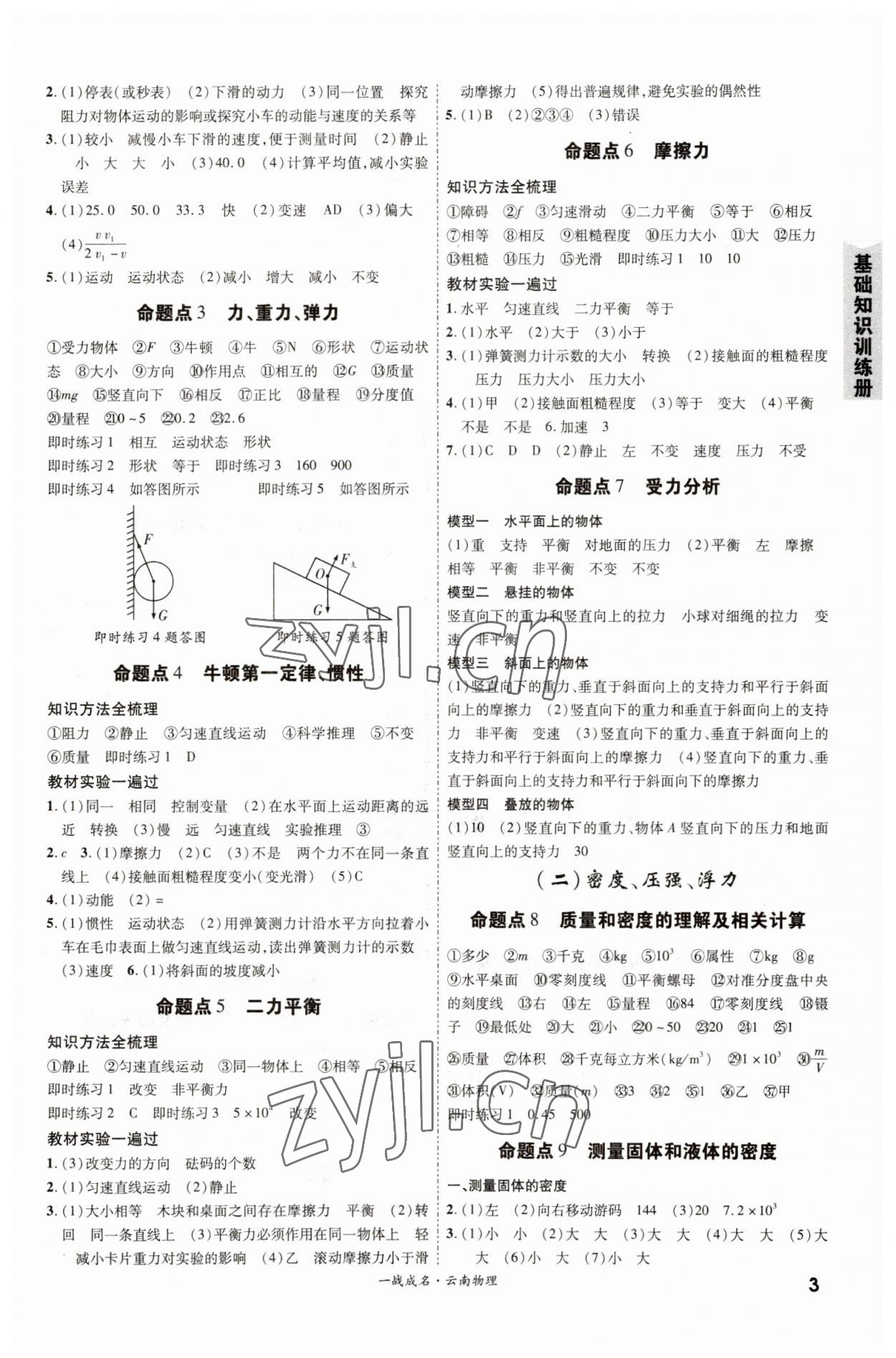 2023年一战成名考前新方案物理云南专版 第3页