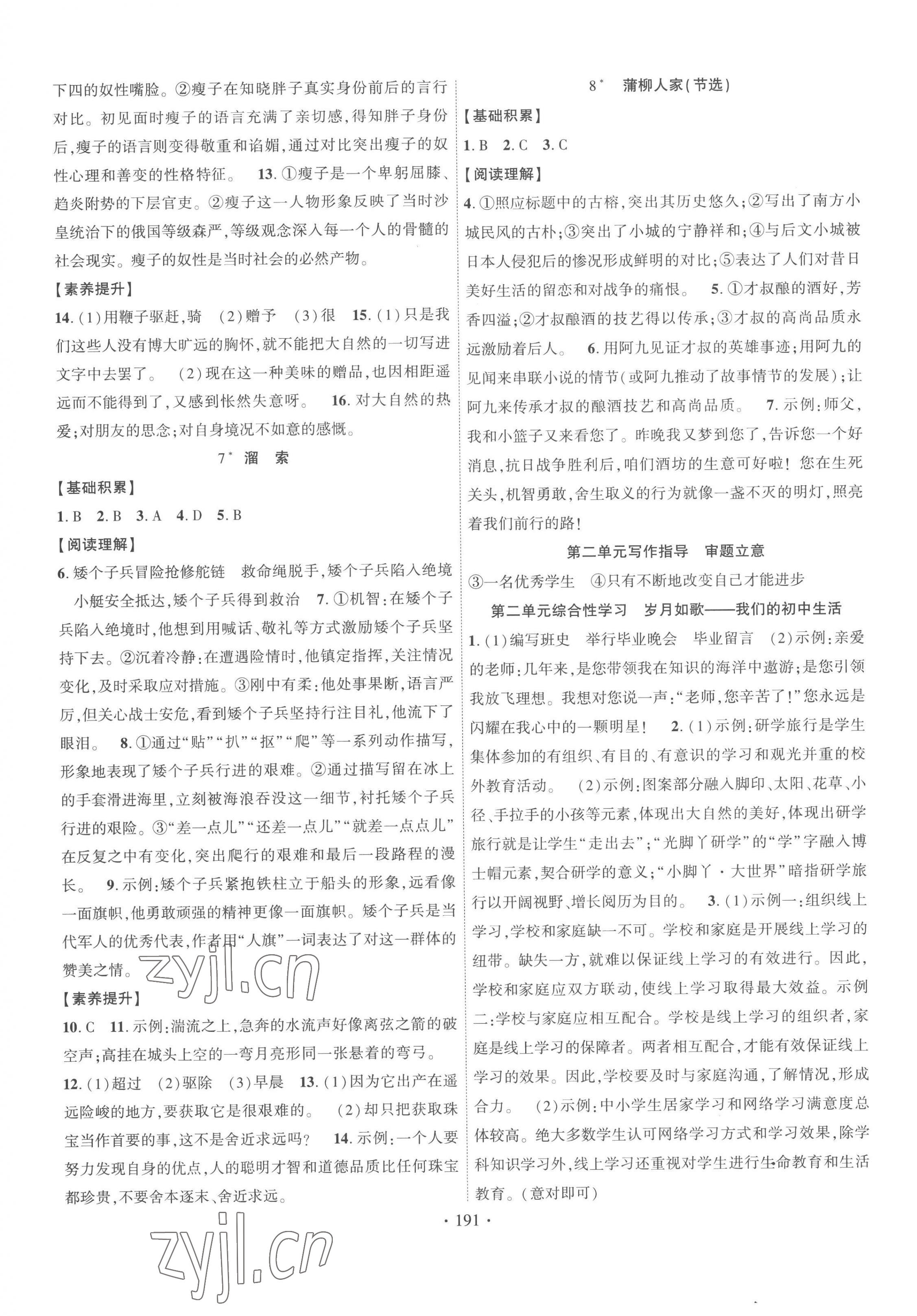 2023年暢優(yōu)新課堂九年級語文下冊人教版江西專版 第3頁