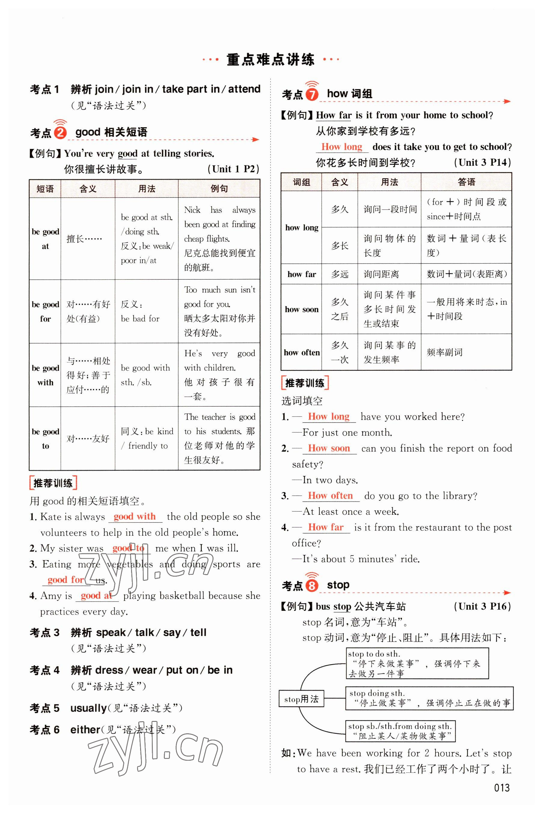 2023年中考狀元英語 參考答案第13頁