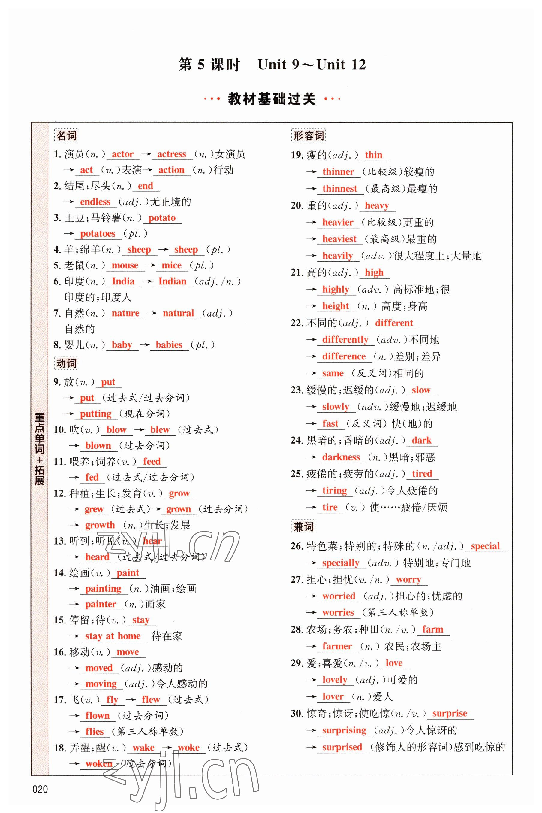 2023年中考狀元英語 參考答案第20頁