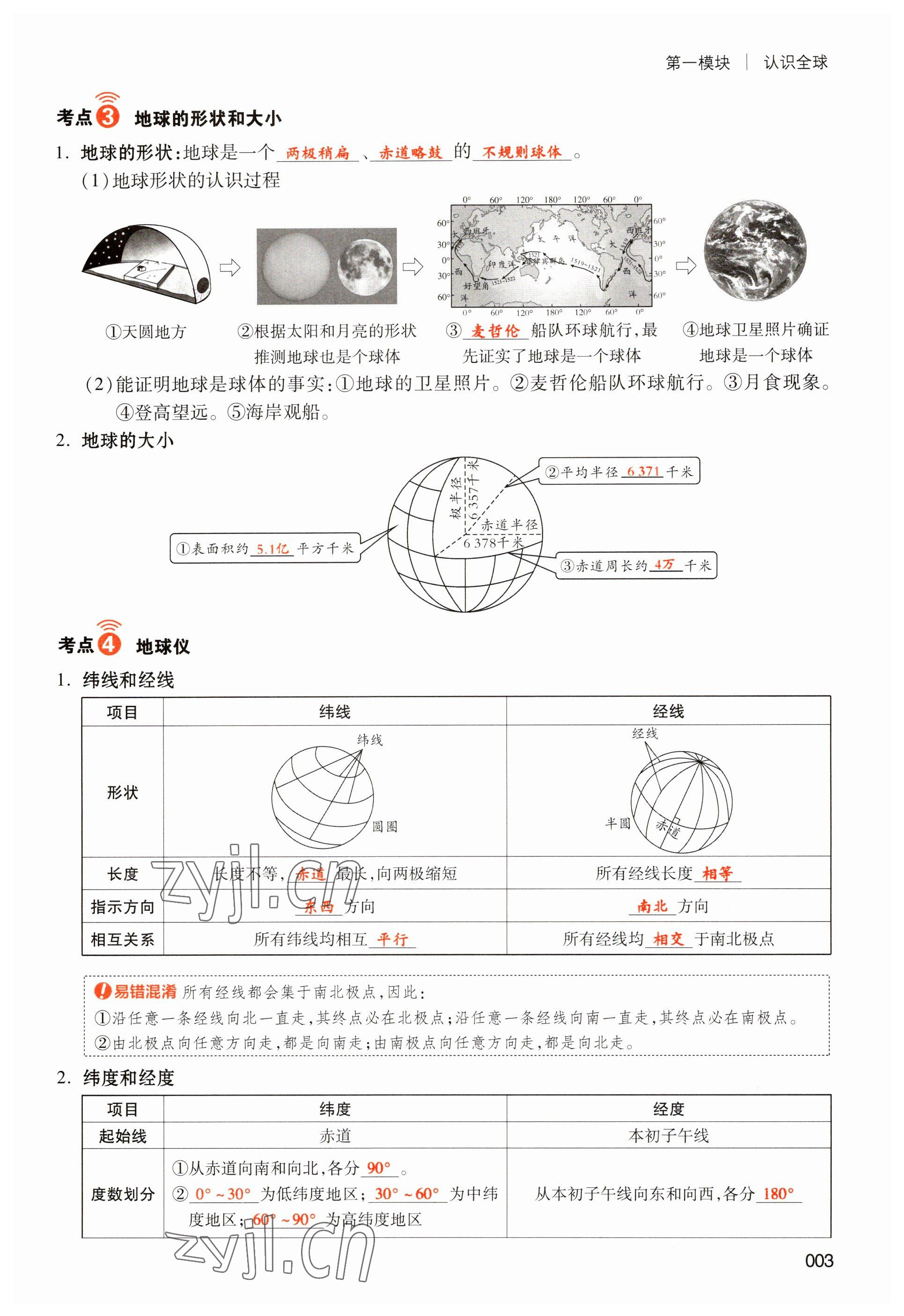 2023年中考状元地理 参考答案第3页