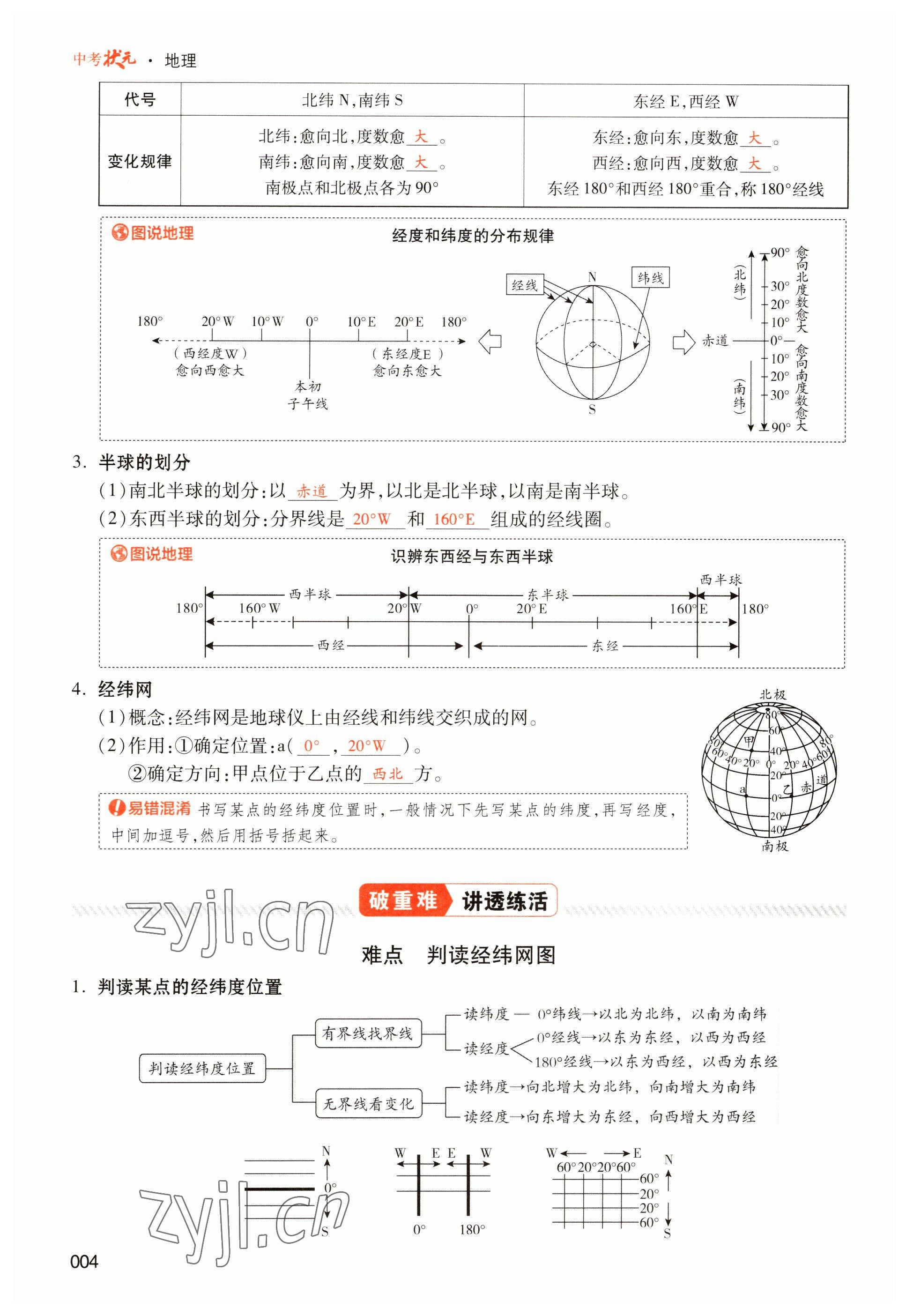 2023年中考状元地理 参考答案第4页