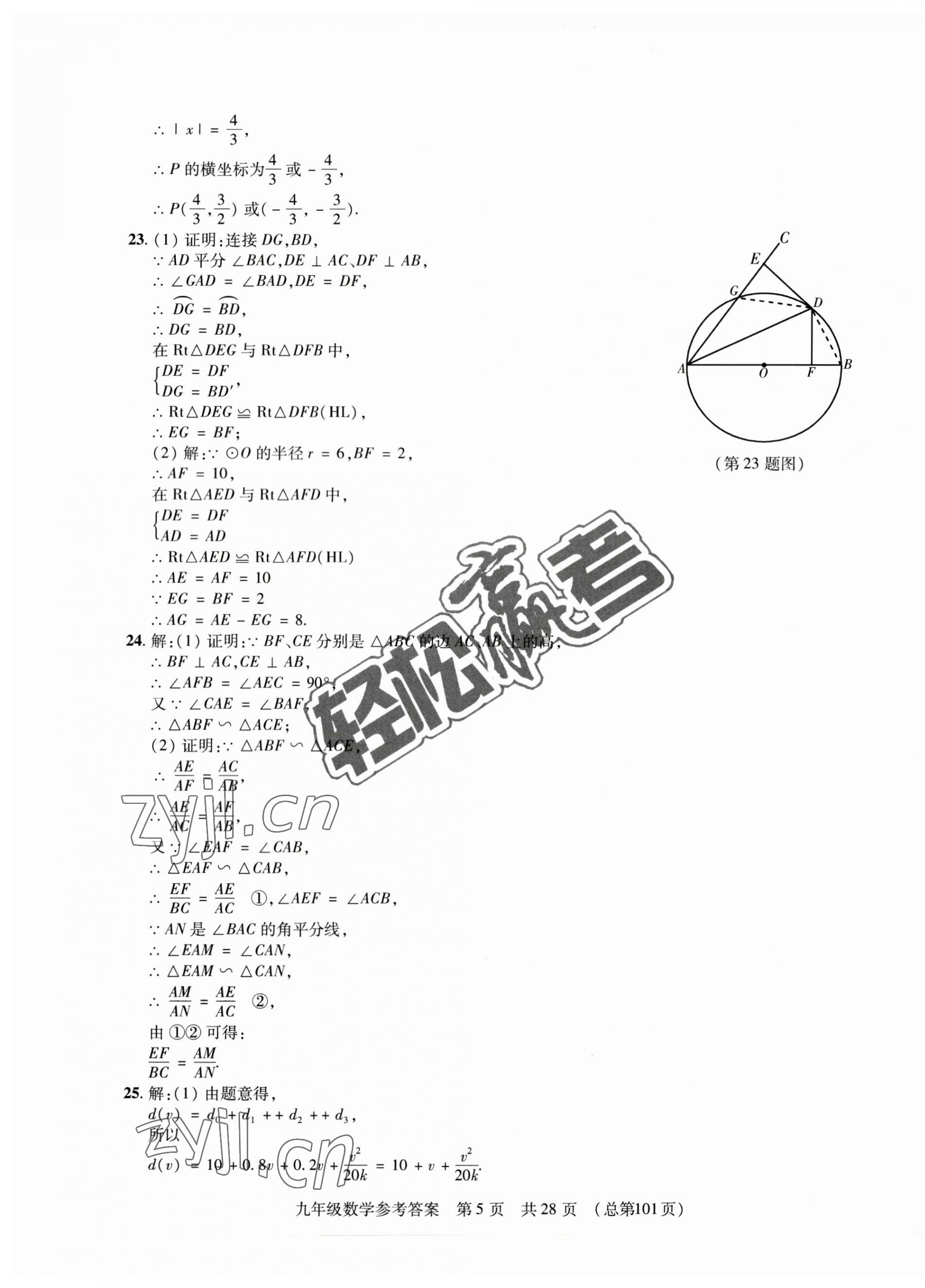 2022年輕松贏考開明出版社九年級數學上冊人教版臨沂專版 第5頁