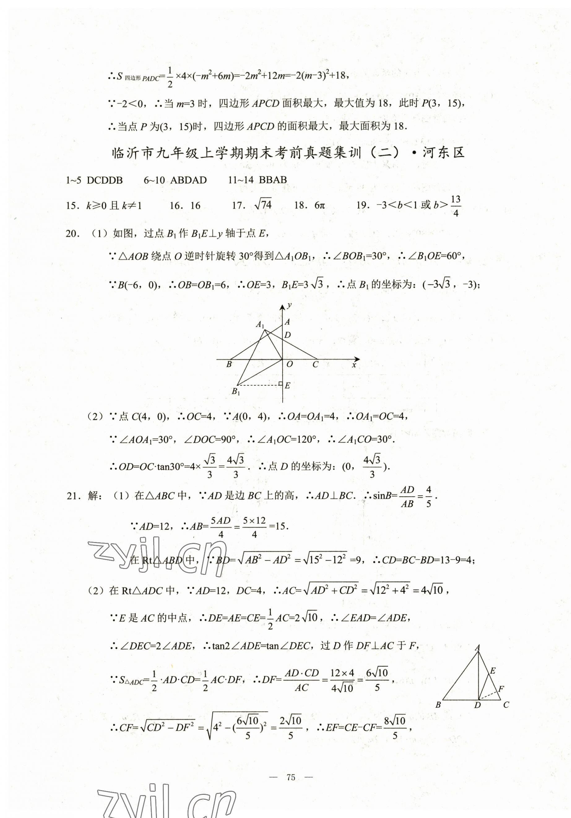 2022年期末奪冠九年級數(shù)學(xué)上冊人教版臨沂專版 第3頁