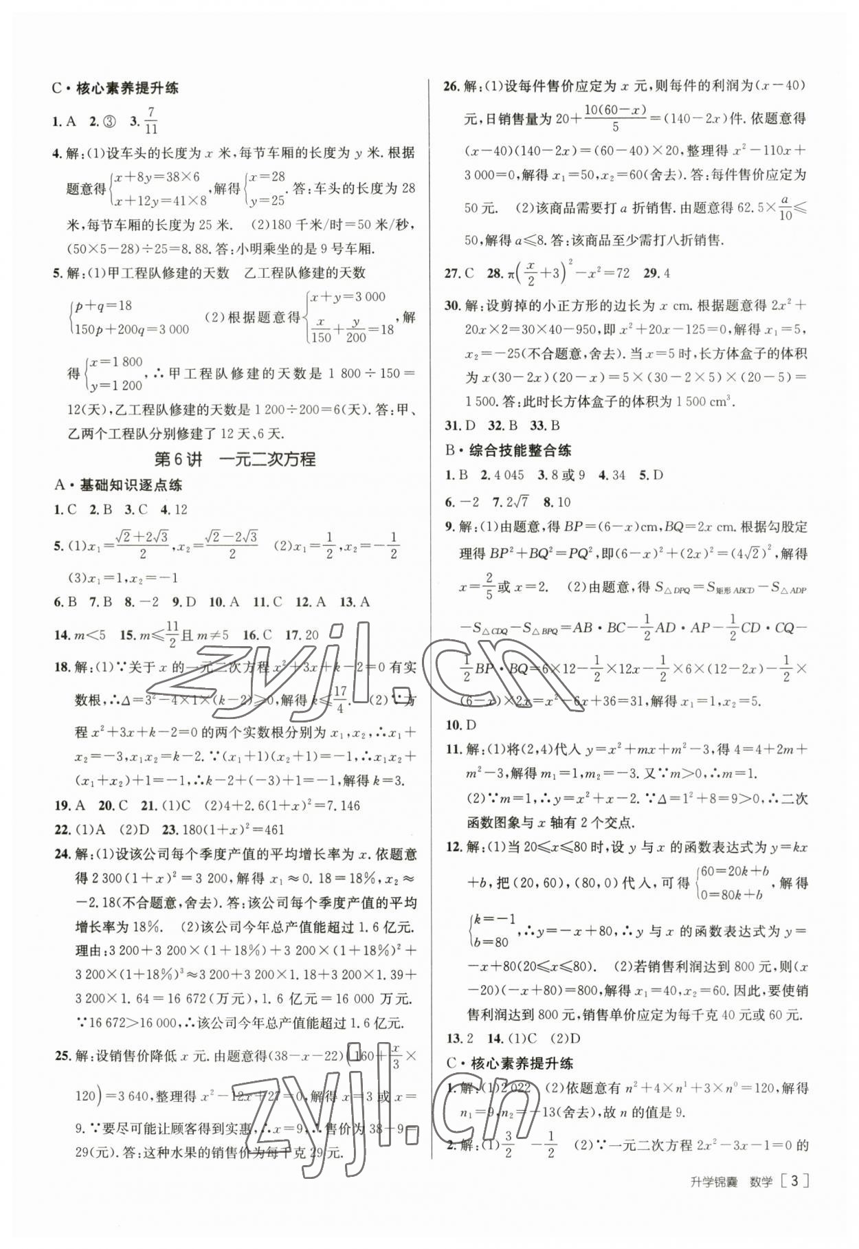 2023年升学锦囊数学青岛专版 第3页