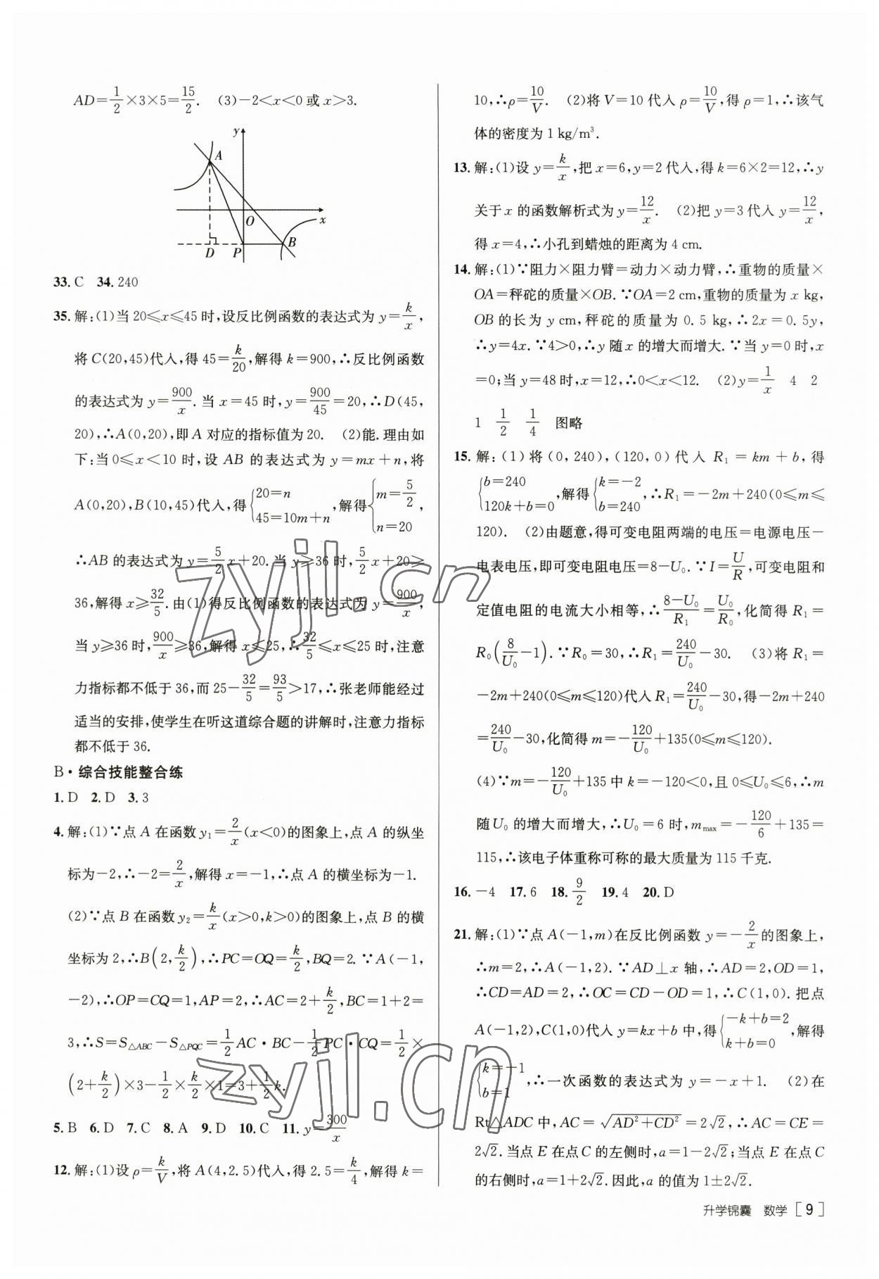 2023年升学锦囊数学青岛专版 第9页