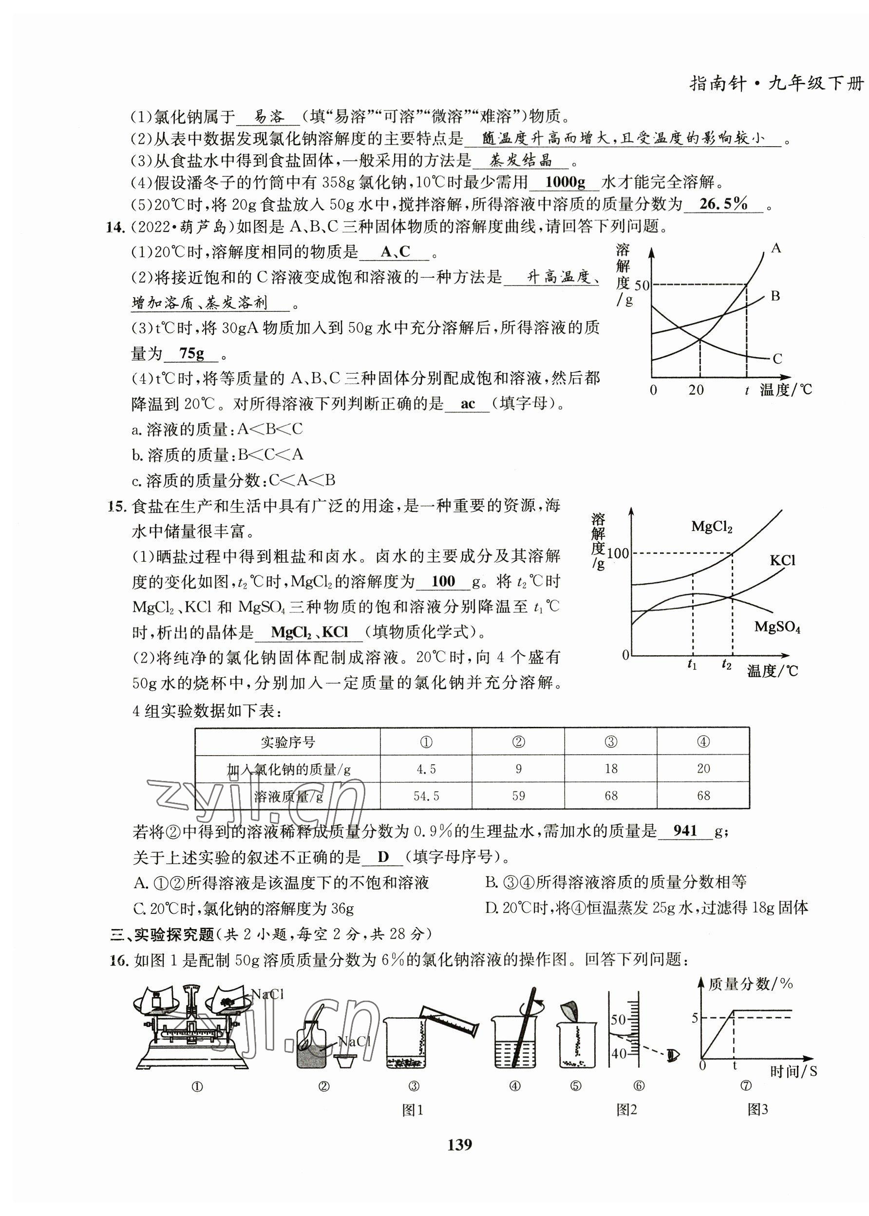 2023年指南针导学探究九年级化学下册人教版 第7页