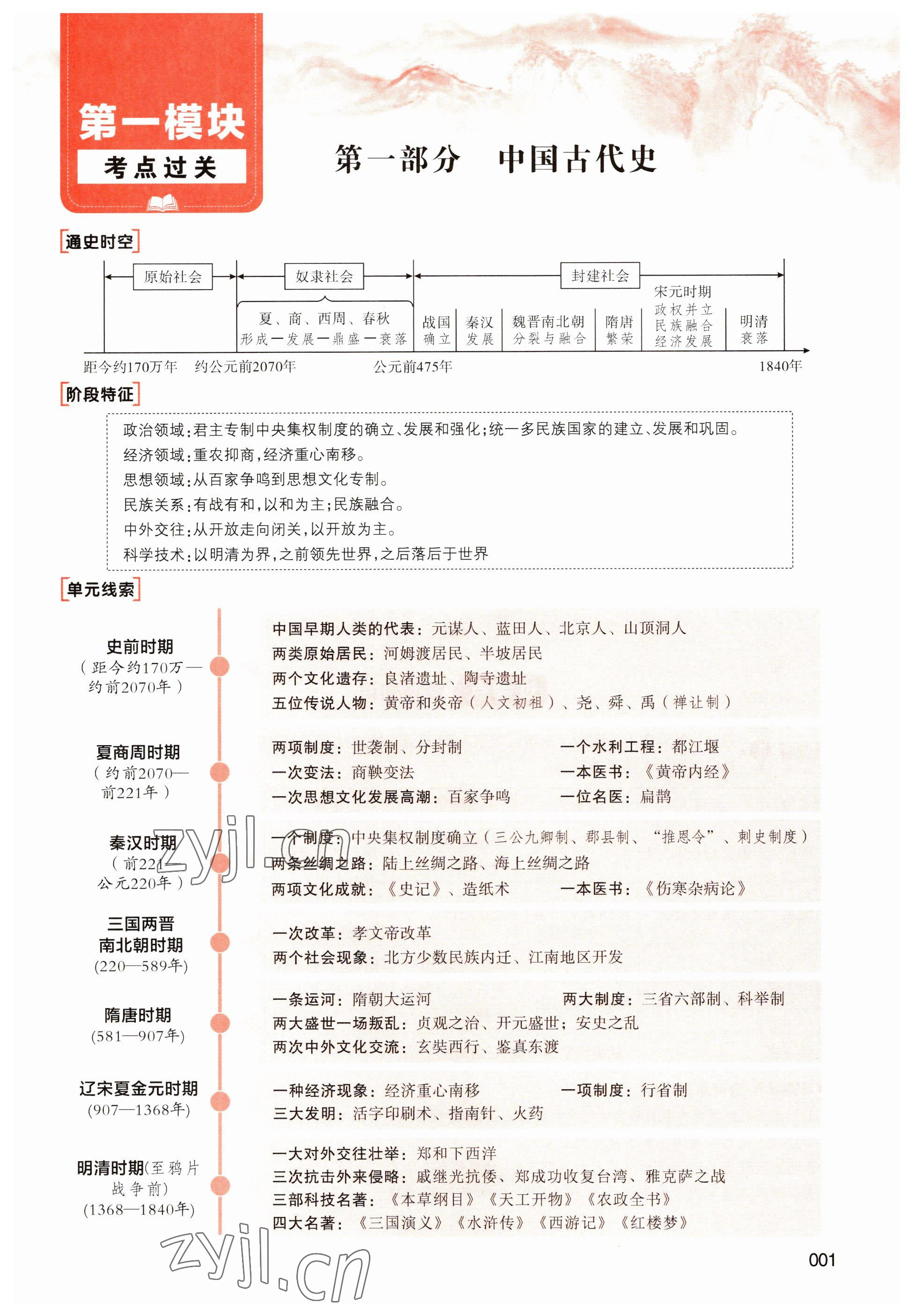 2023年中考狀元?dú)v史 參考答案第1頁(yè)