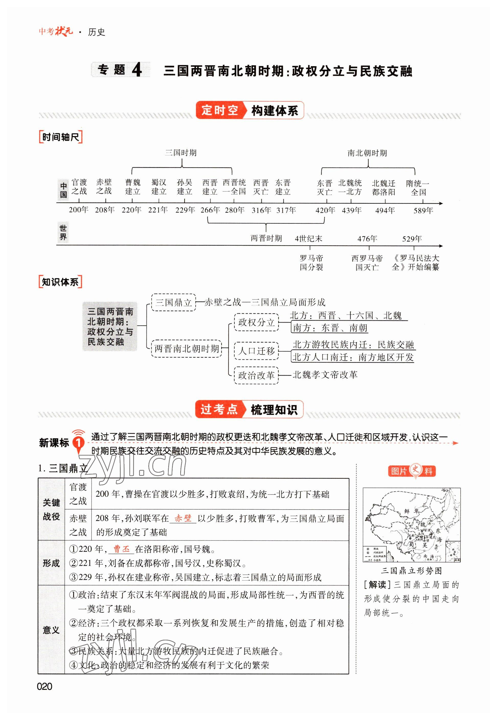 2023年中考状元历史 参考答案第20页