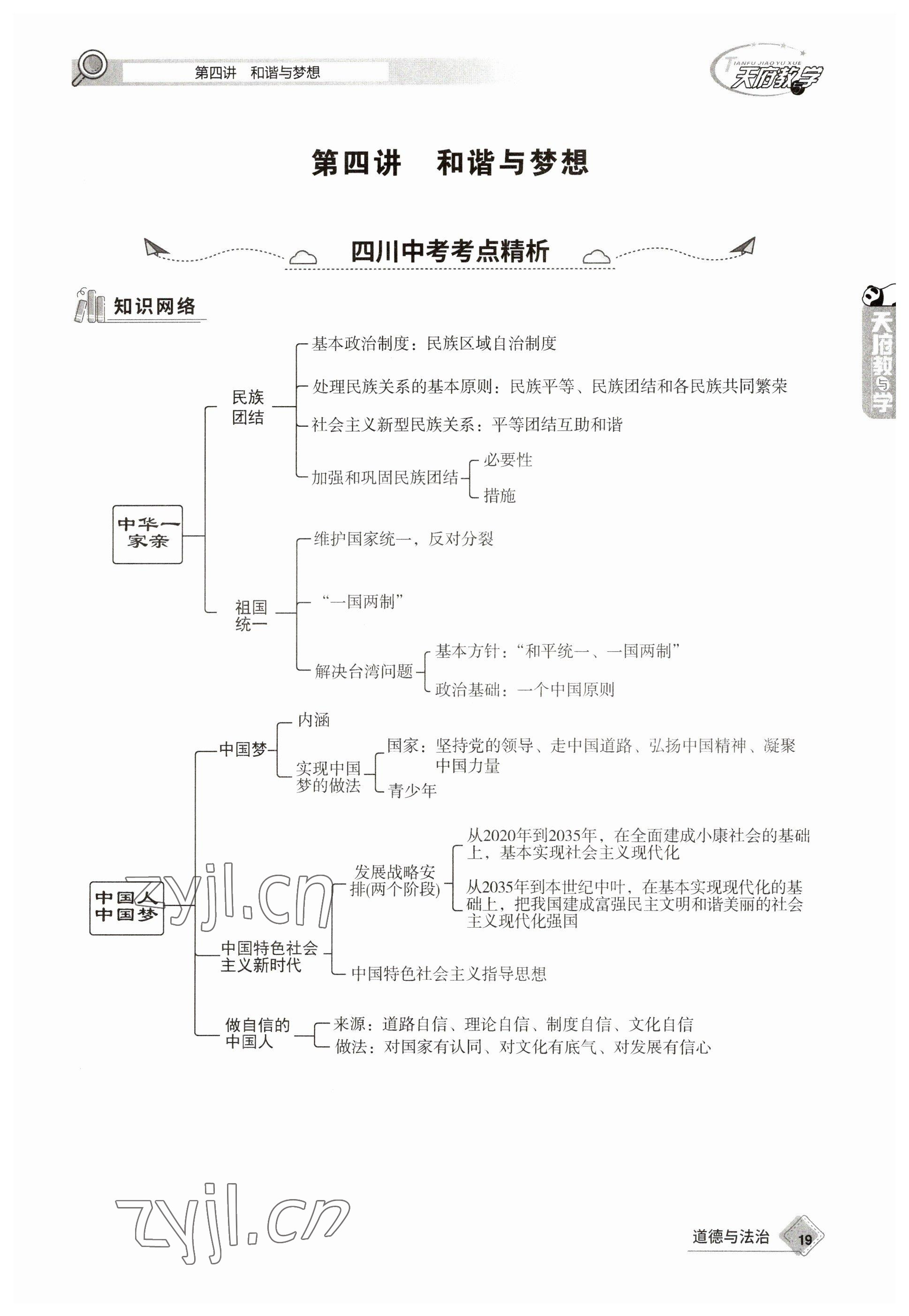 2023年天府教與學(xué)中考復(fù)習(xí)與訓(xùn)練道德與法治 參考答案第19頁(yè)