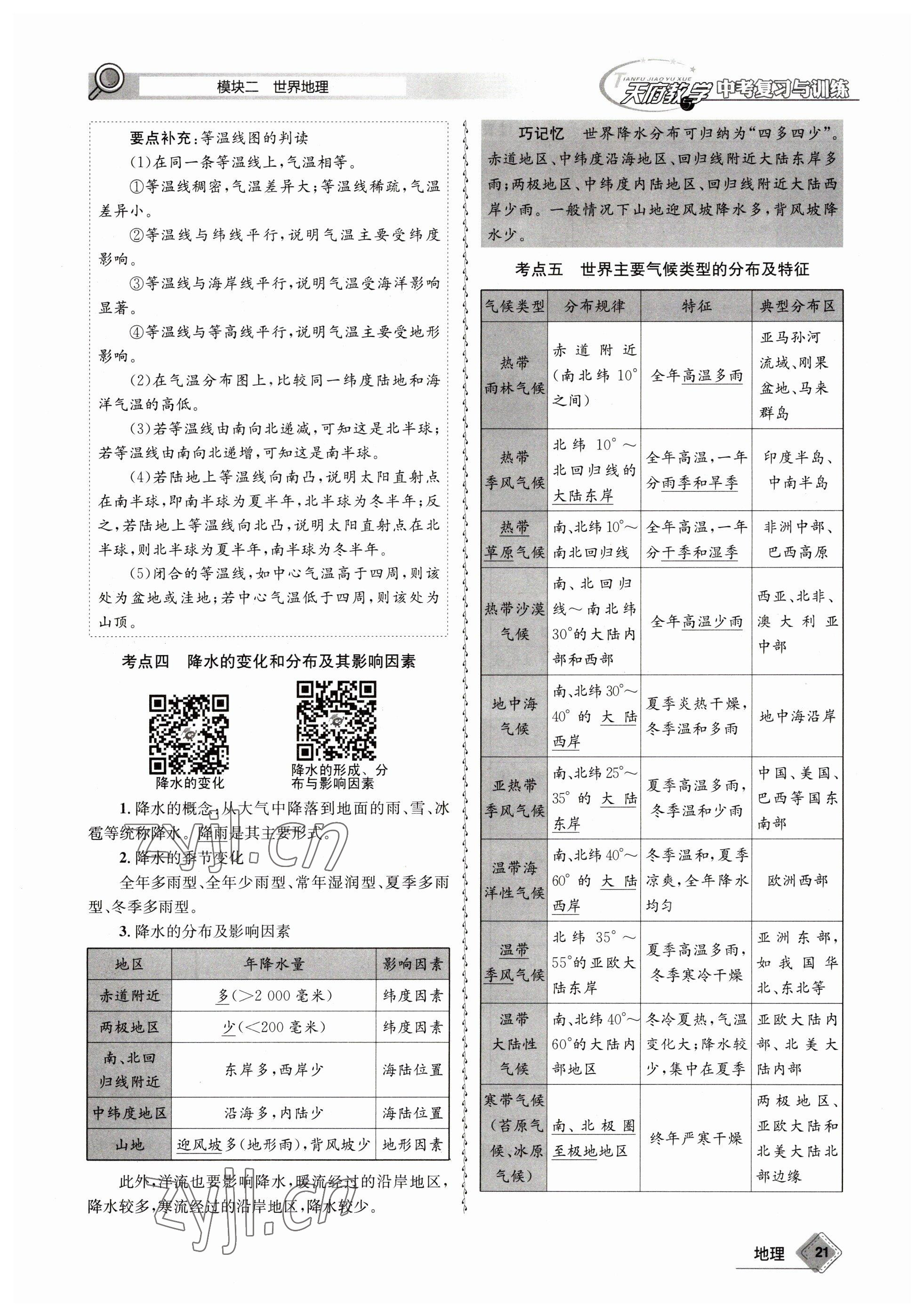 2023年天府教與學(xué)中考復(fù)習與訓(xùn)練地理 參考答案第21頁