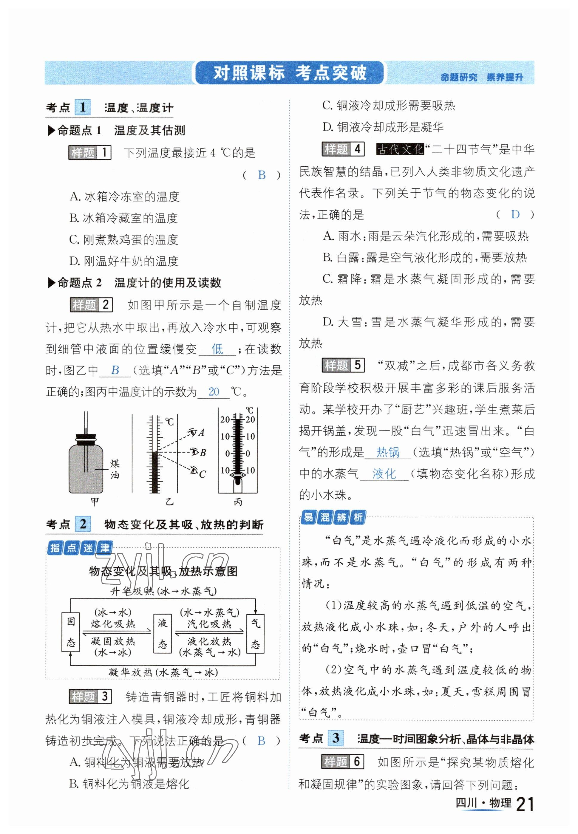 2023年中考2號(hào)物理四川專版 參考答案第21頁