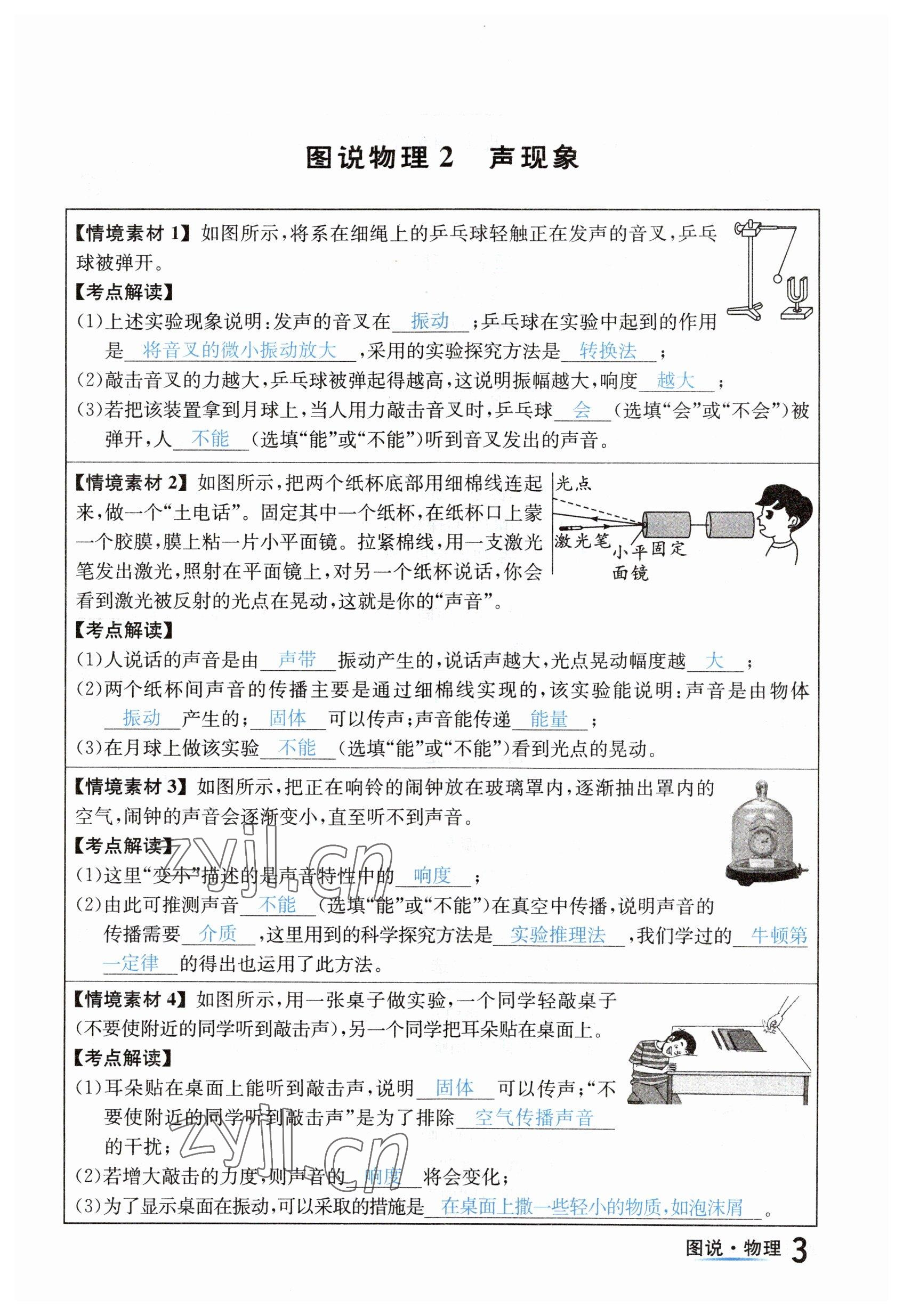 2023年中考2号物理四川专版 参考答案第3页