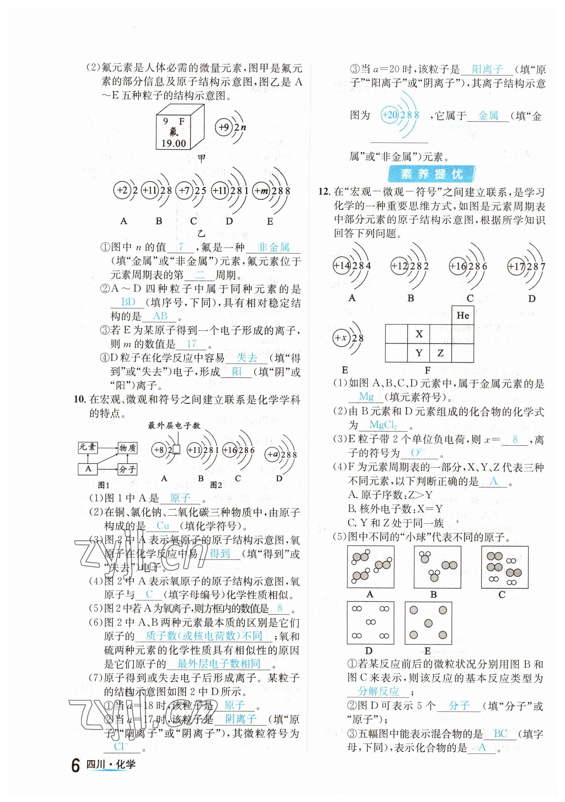 2023年中考2號化學(xué)四川專版 參考答案第6頁