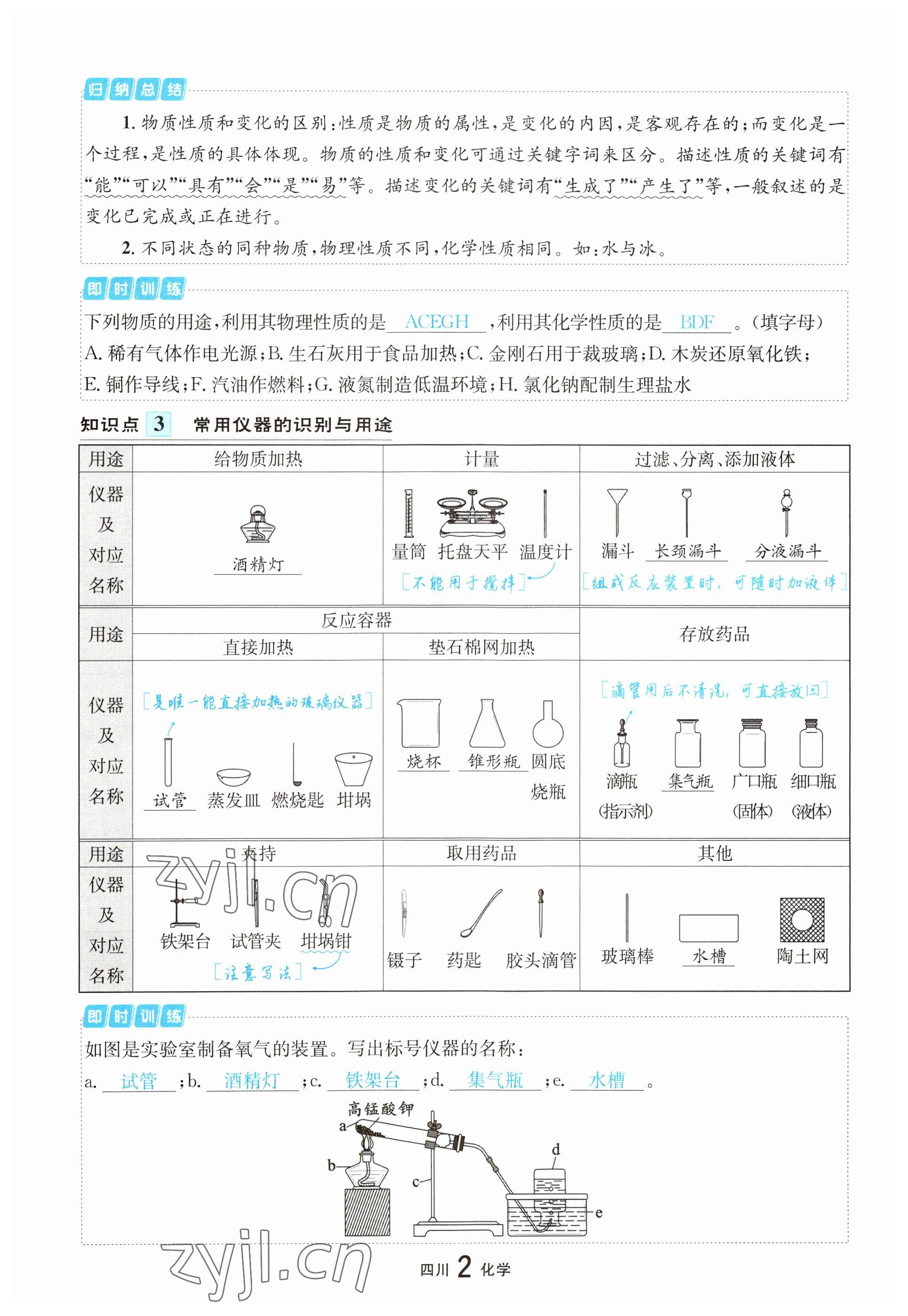 2023年中考2號化學四川專版 參考答案第2頁