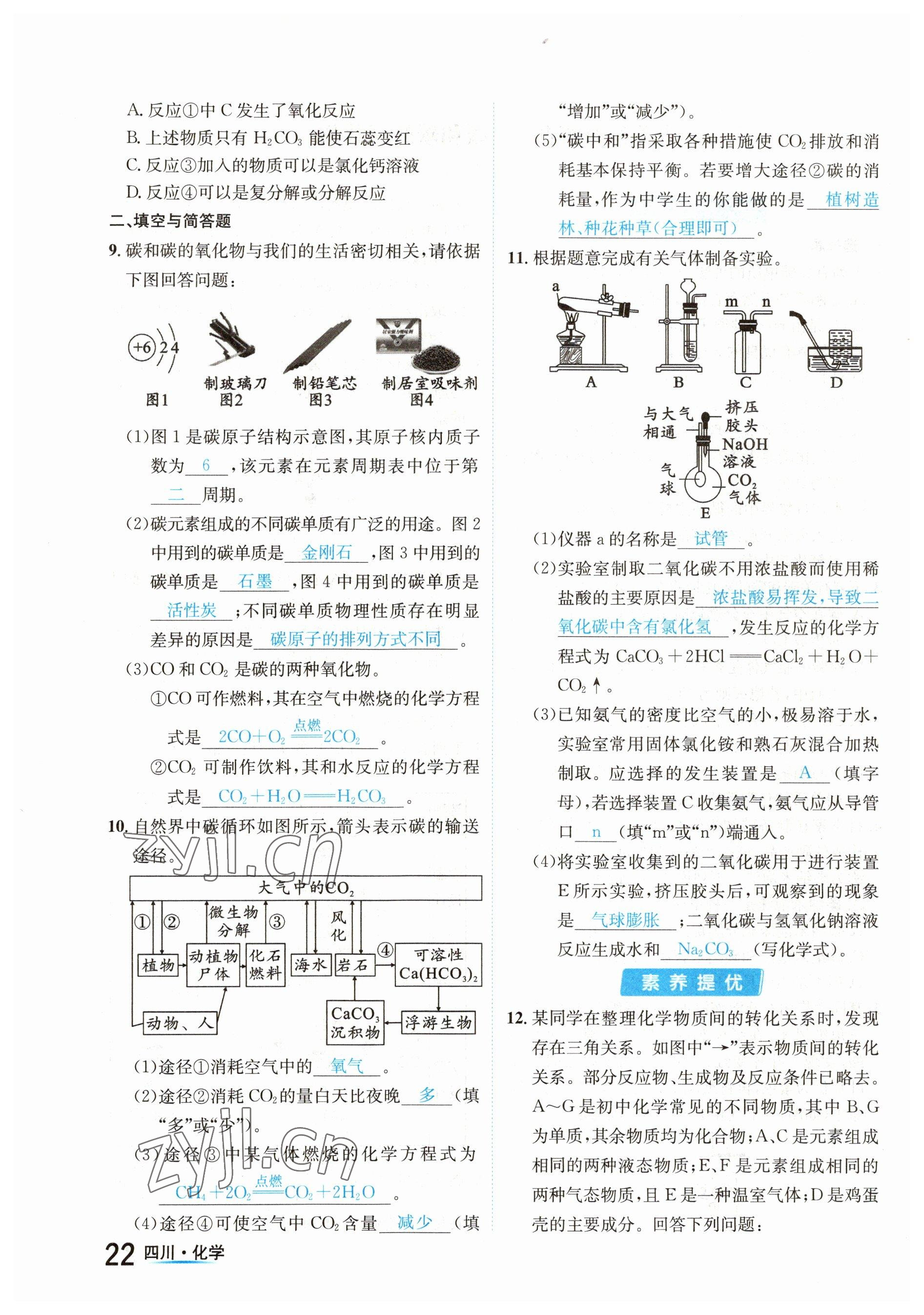 2023年中考2號化學(xué)四川專版 參考答案第22頁