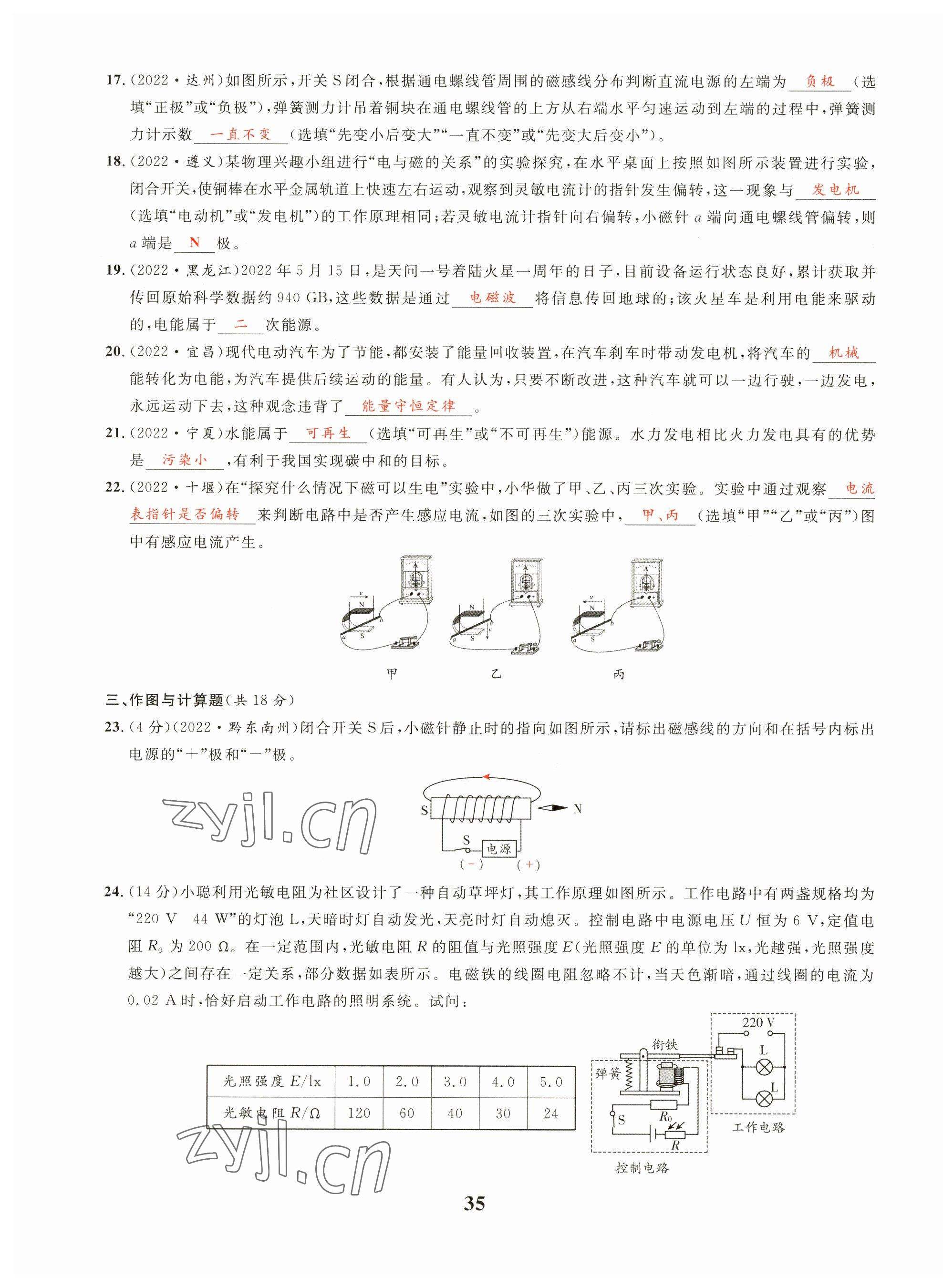 2023年中考1號物理 第35頁