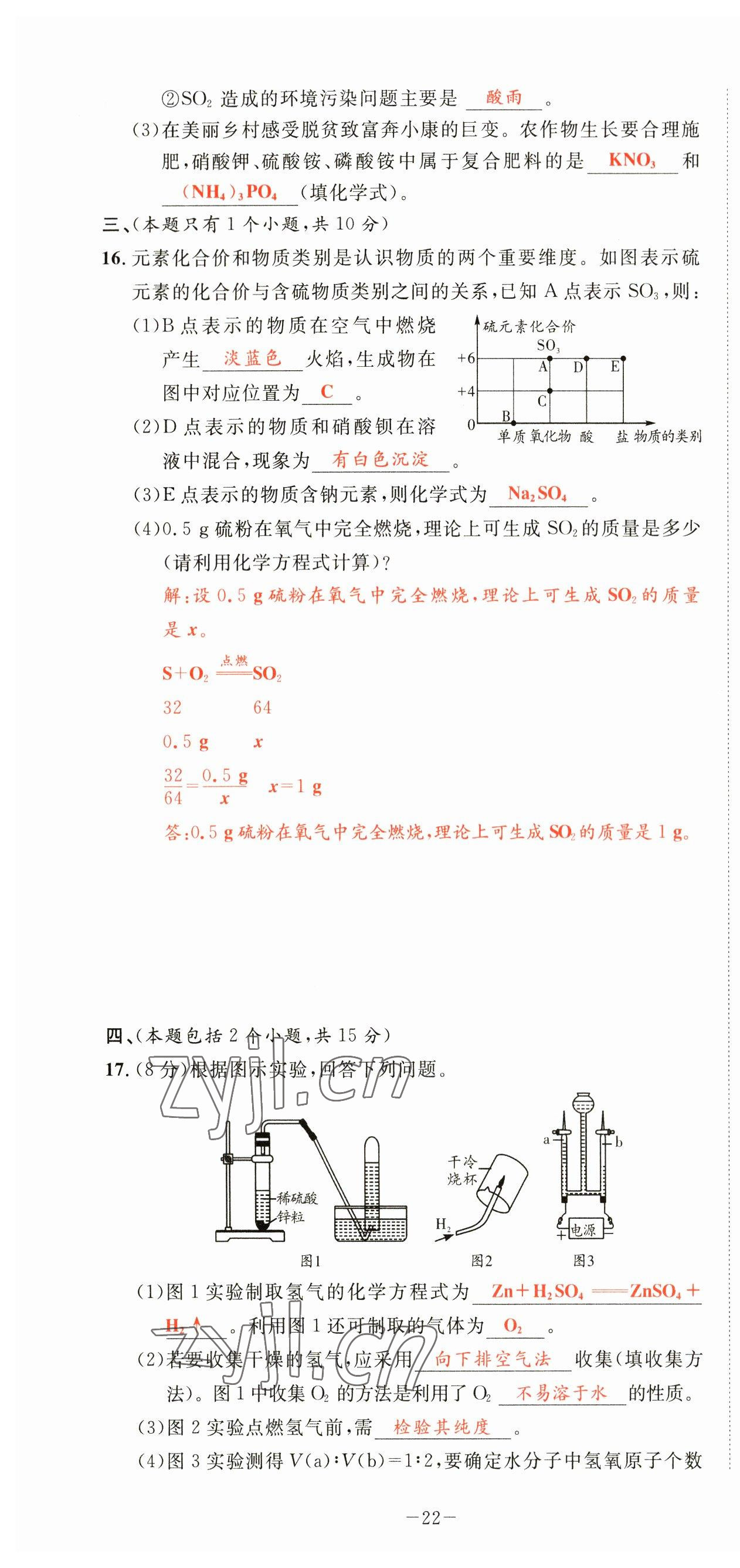 2023年中考1號(hào)化學(xué) 第22頁(yè)
