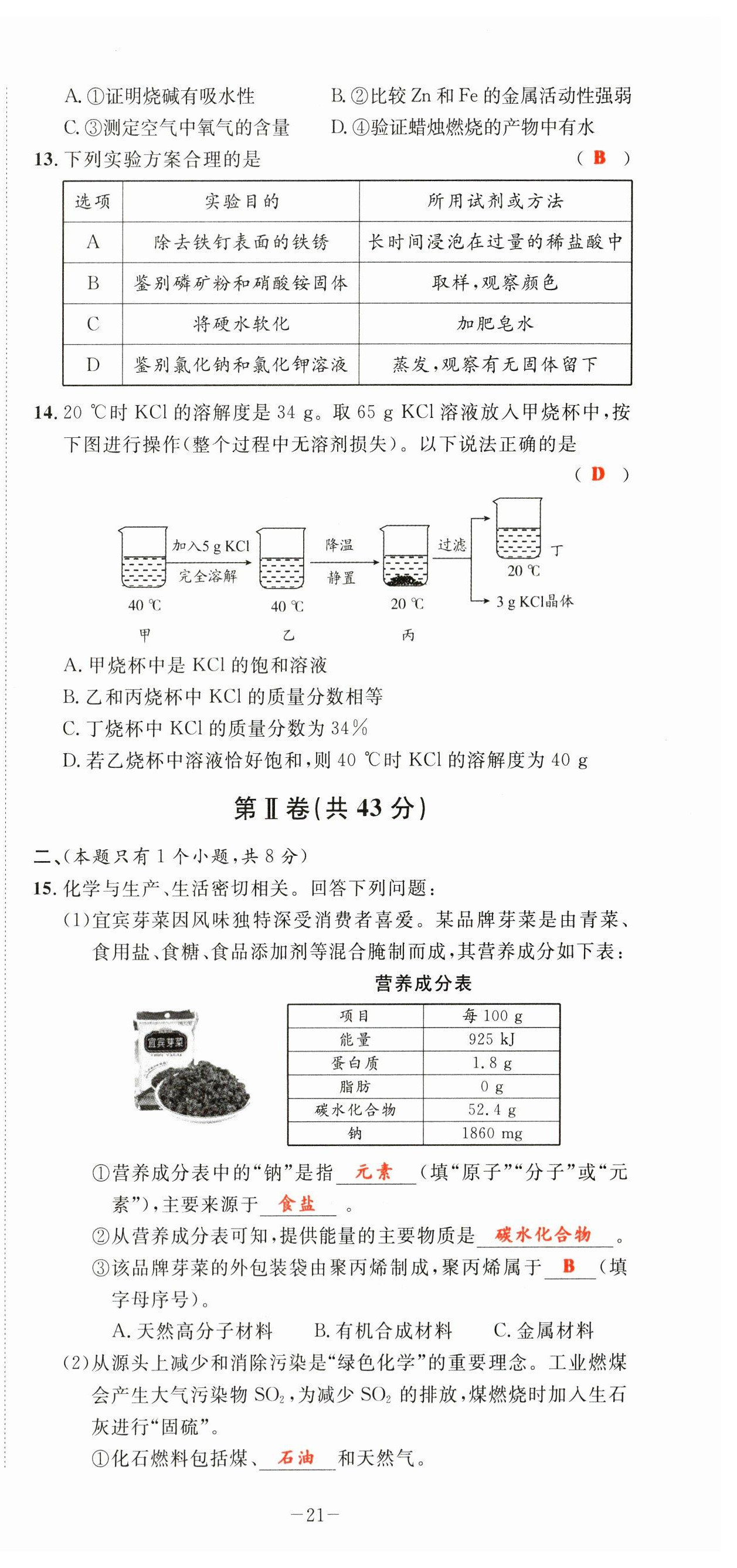 2023年中考1號(hào)化學(xué) 第21頁(yè)