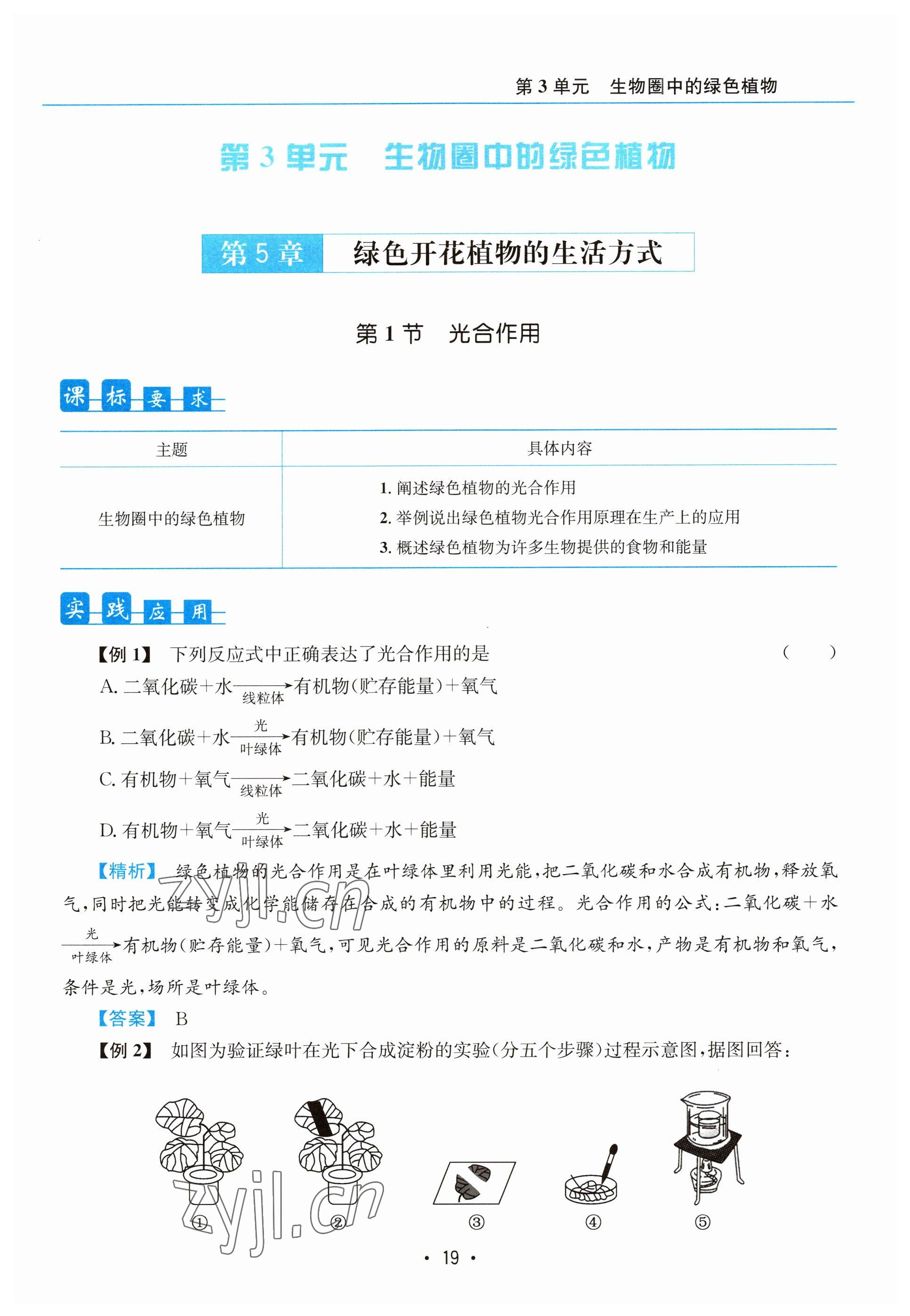 2023年初中生物學科能力培養與備考指導北師大版 參考答案第19頁
