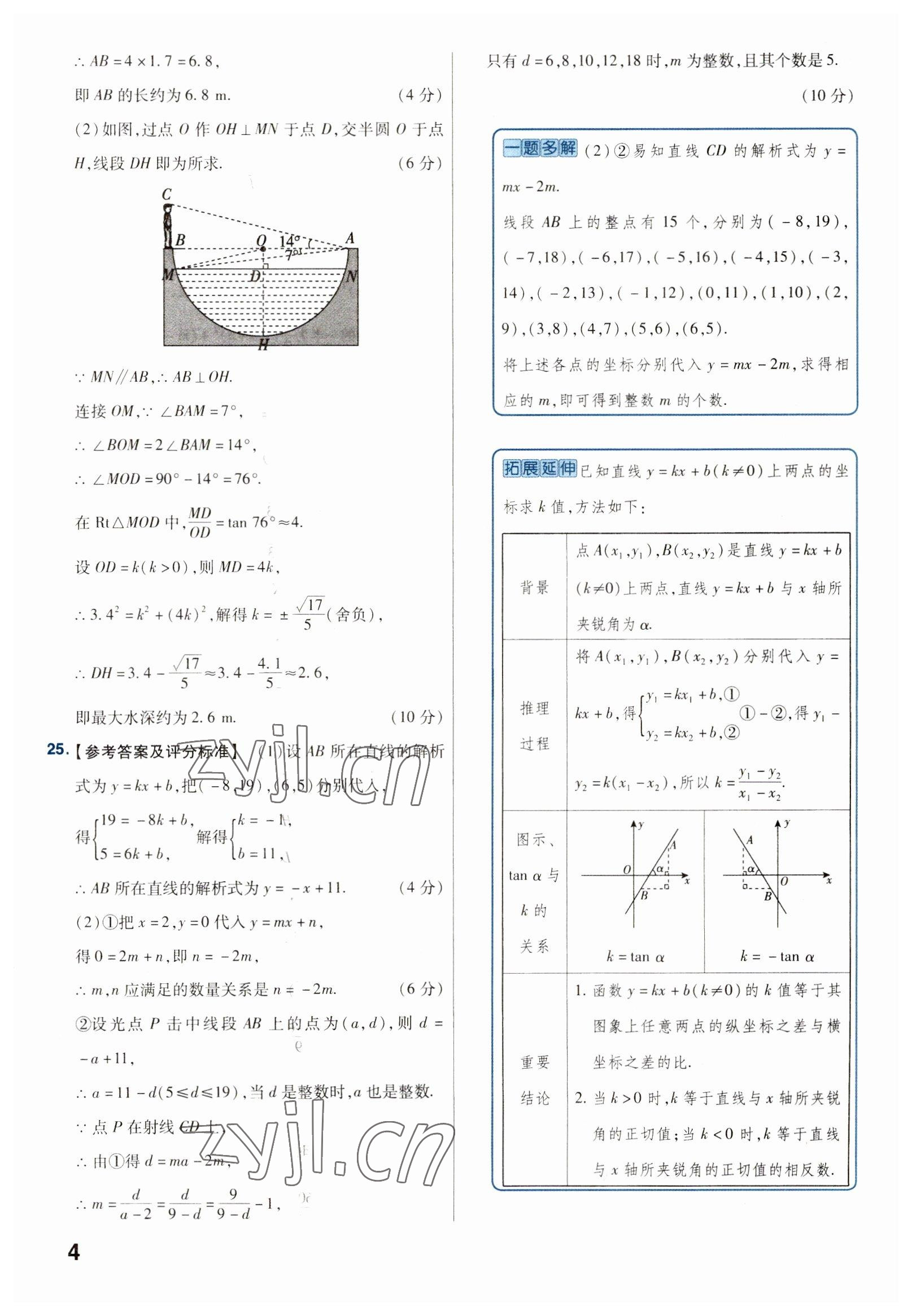 2023年金考卷45套汇编数学河北专版 参考答案第4页