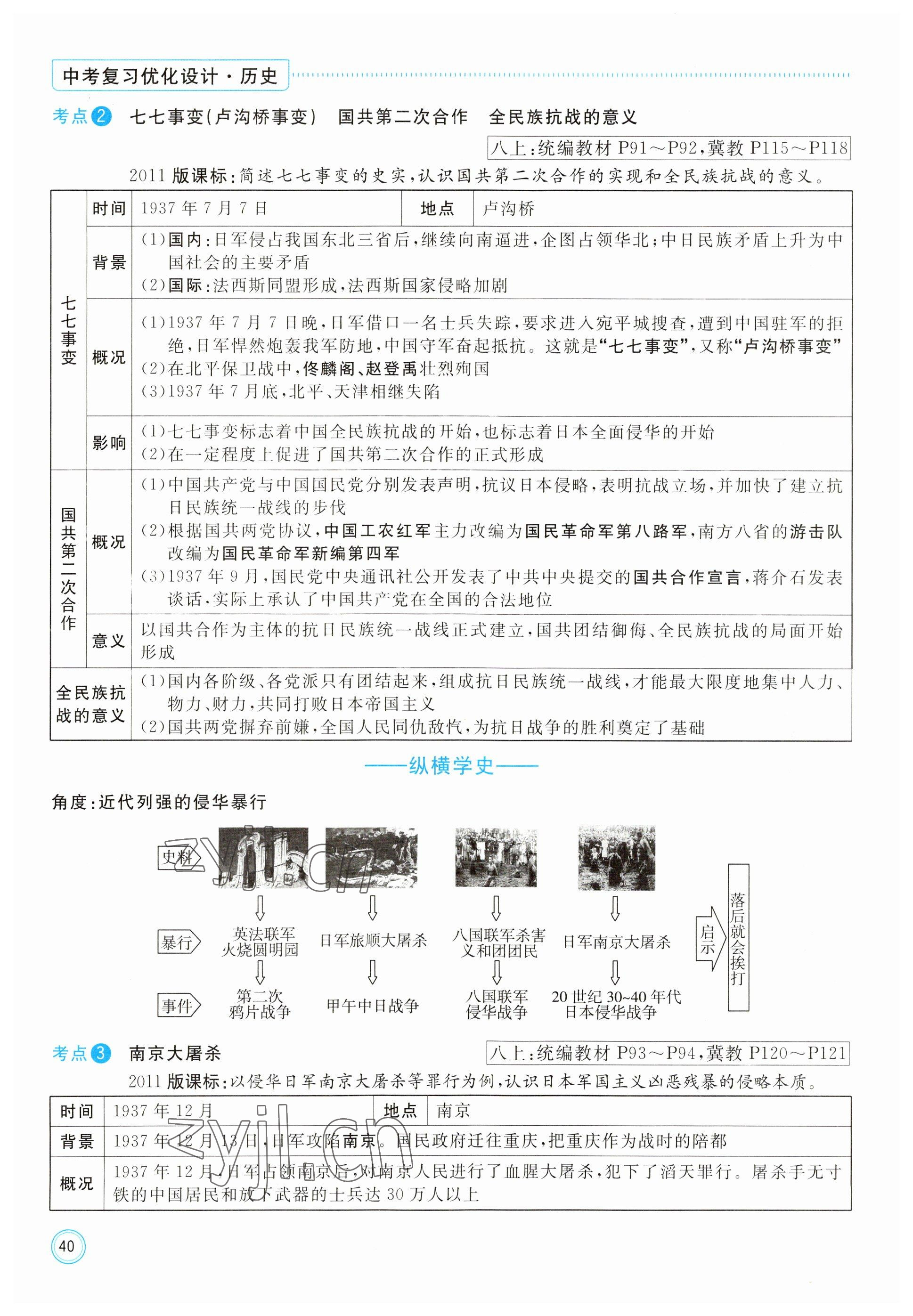 2023年冀考金榜中考總復(fù)習(xí)優(yōu)化設(shè)計(jì)歷史 參考答案第40頁(yè)