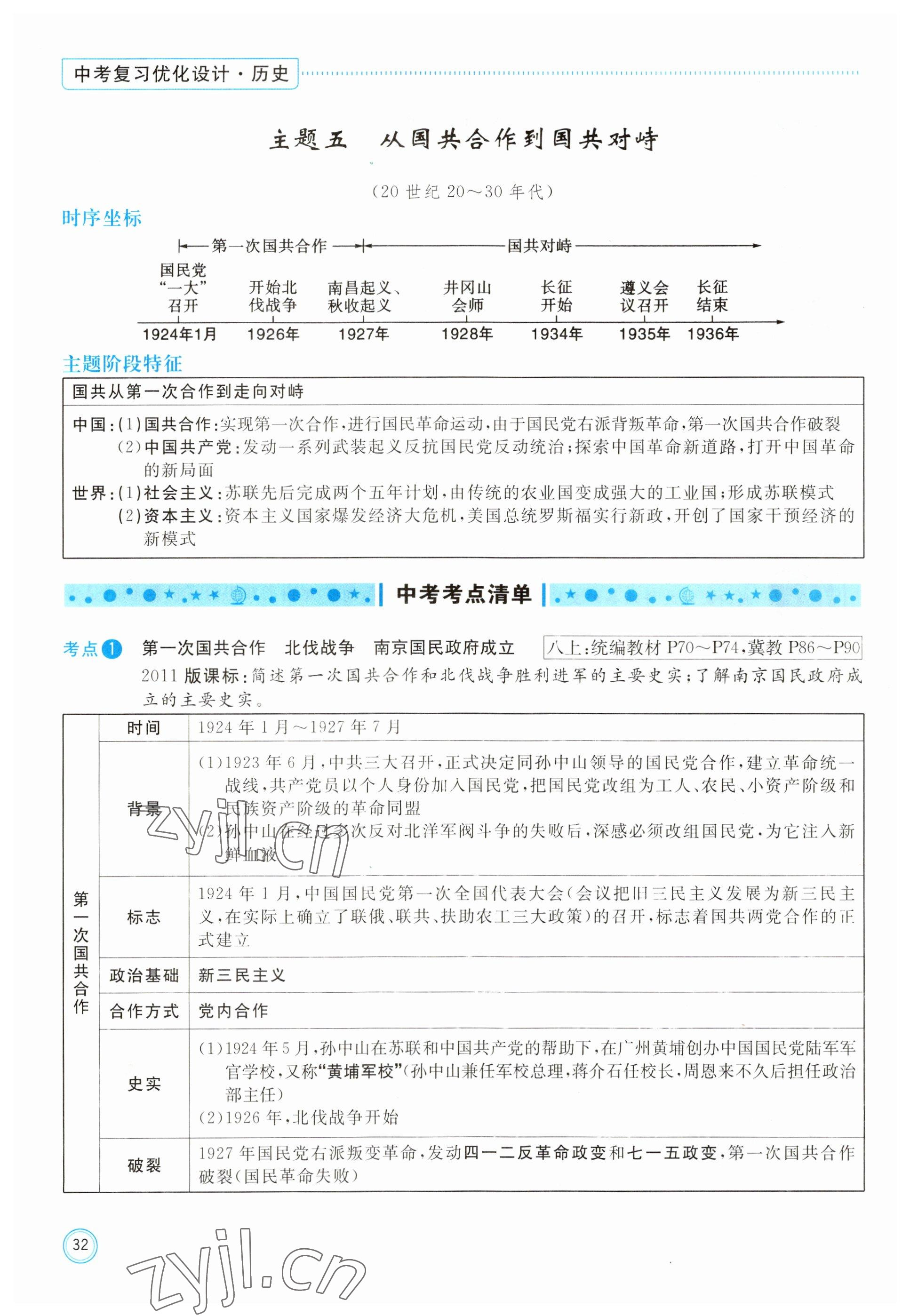 2023年冀考金榜中考總復(fù)習(xí)優(yōu)化設(shè)計(jì)歷史 參考答案第32頁