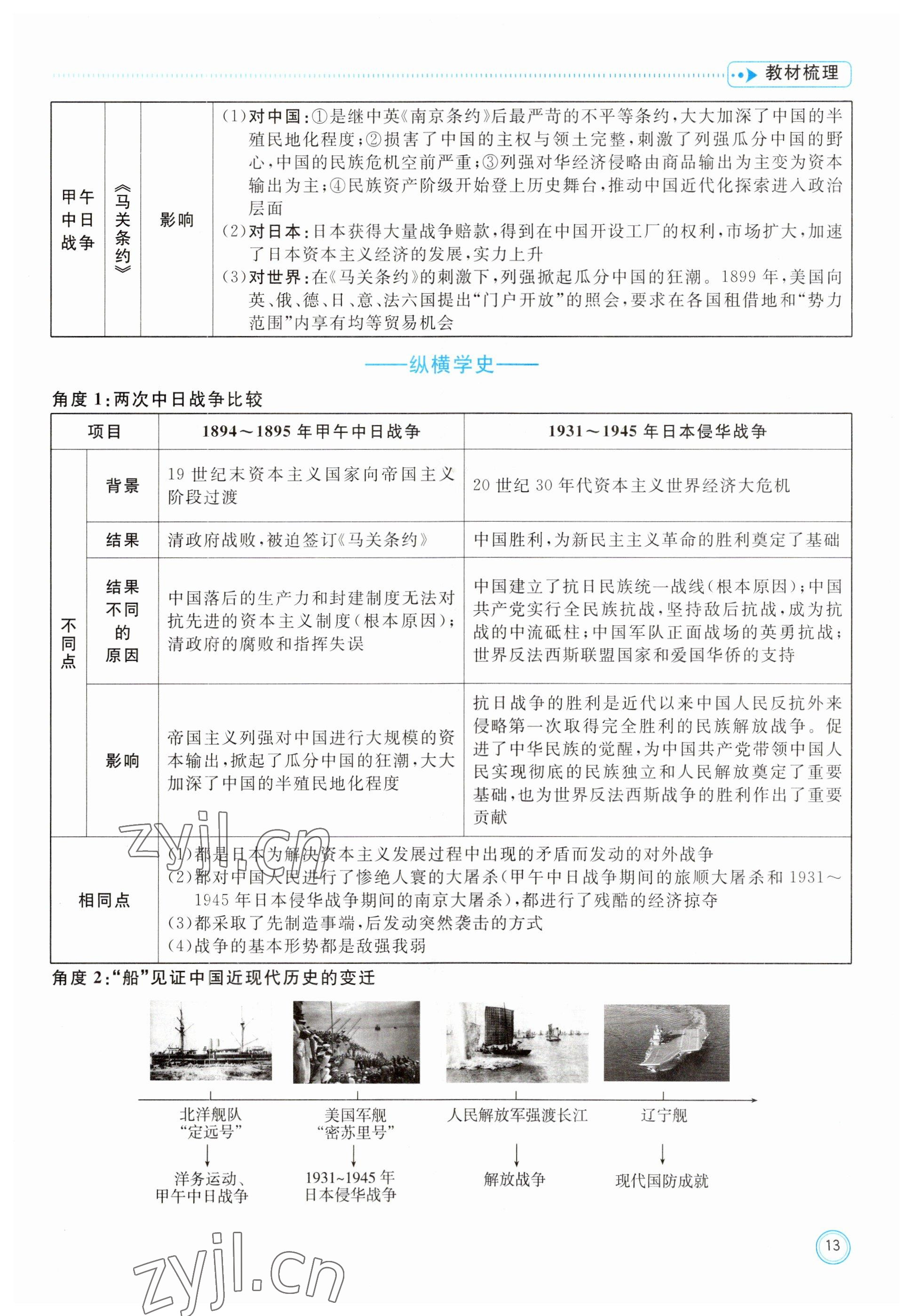 2023年冀考金榜中考總復(fù)習(xí)優(yōu)化設(shè)計歷史 參考答案第13頁