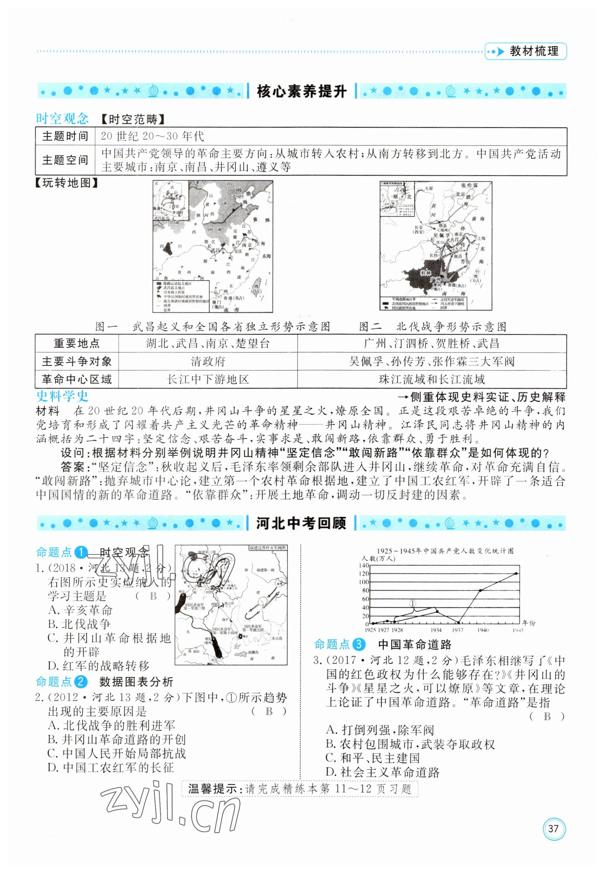 2023年冀考金榜中考總復(fù)習(xí)優(yōu)化設(shè)計歷史 參考答案第37頁