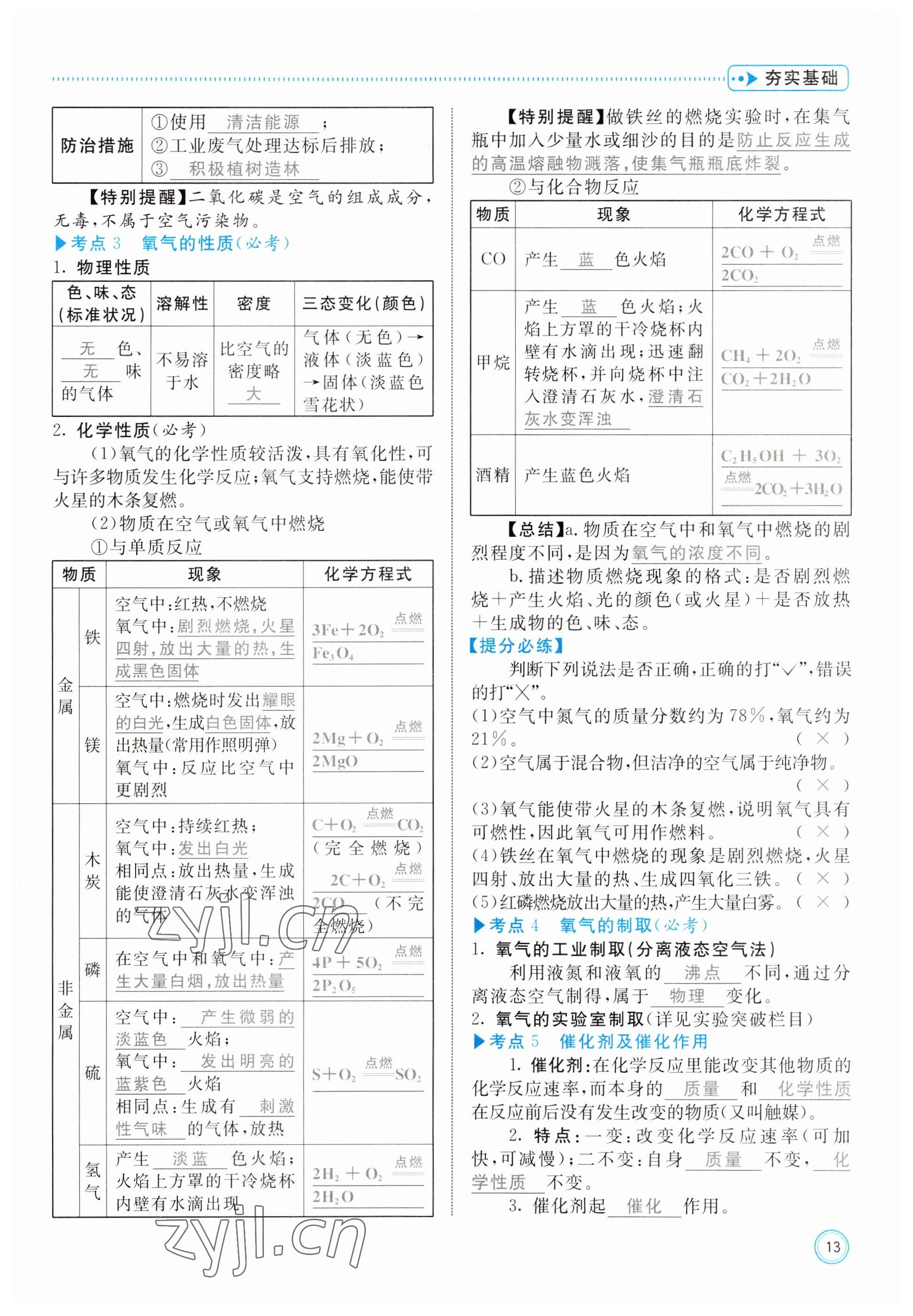 2023年冀考金榜中考總復(fù)習(xí)優(yōu)化設(shè)計(jì)化學(xué) 參考答案第13頁(yè)