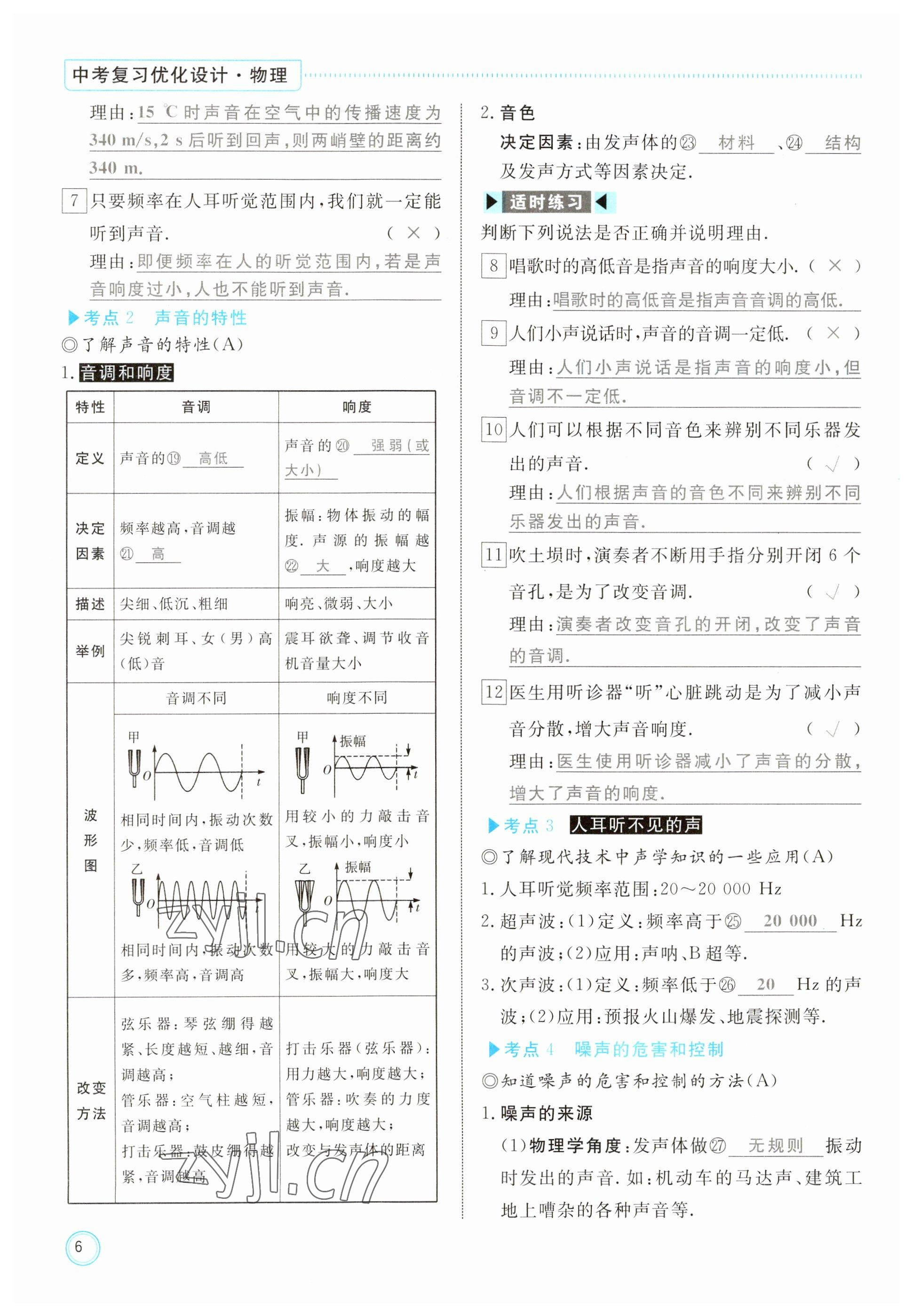 2023年冀考金榜中考總復(fù)習(xí)優(yōu)化設(shè)計(jì)物理 參考答案第6頁