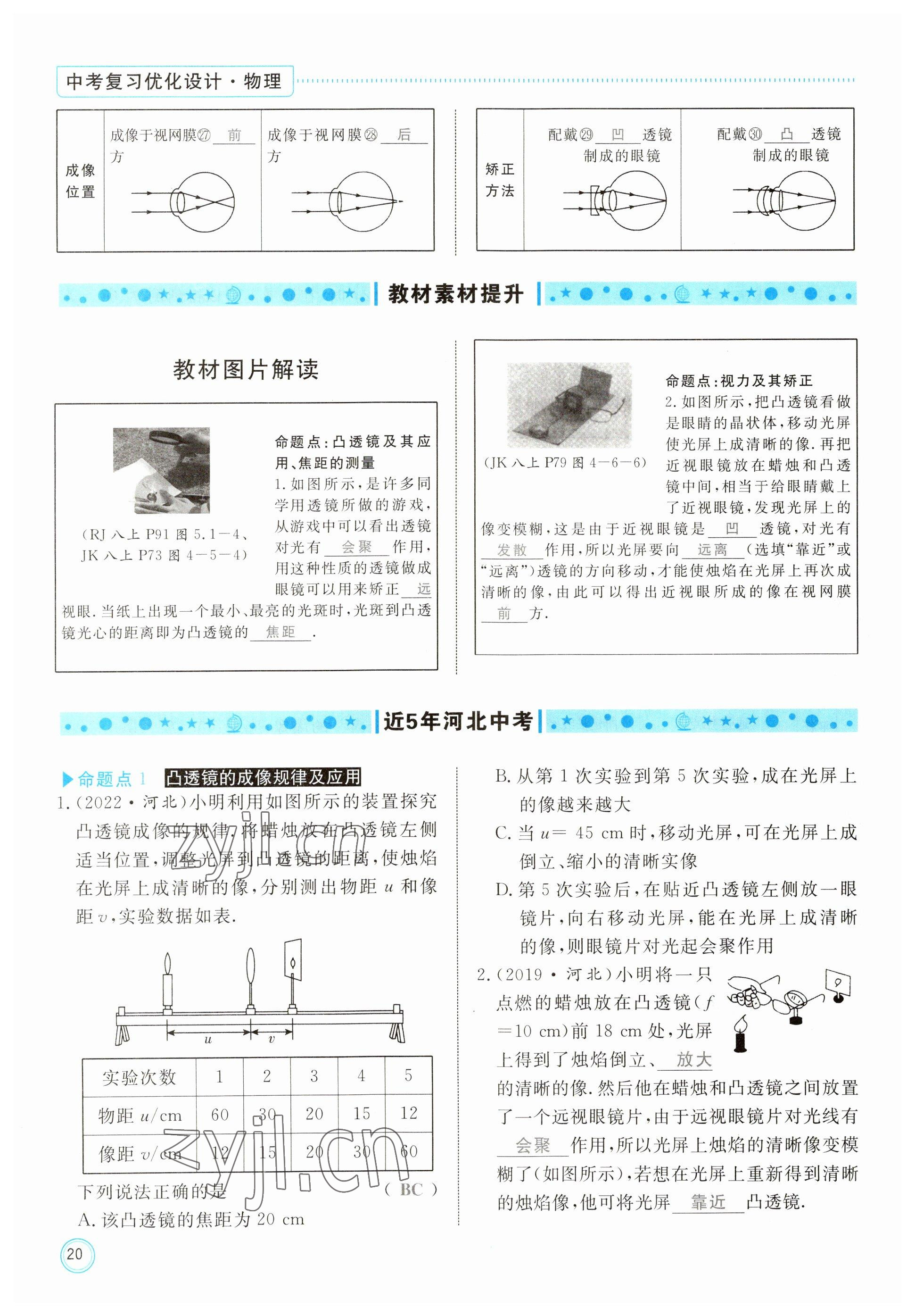 2023年冀考金榜中考總復(fù)習(xí)優(yōu)化設(shè)計物理 參考答案第20頁