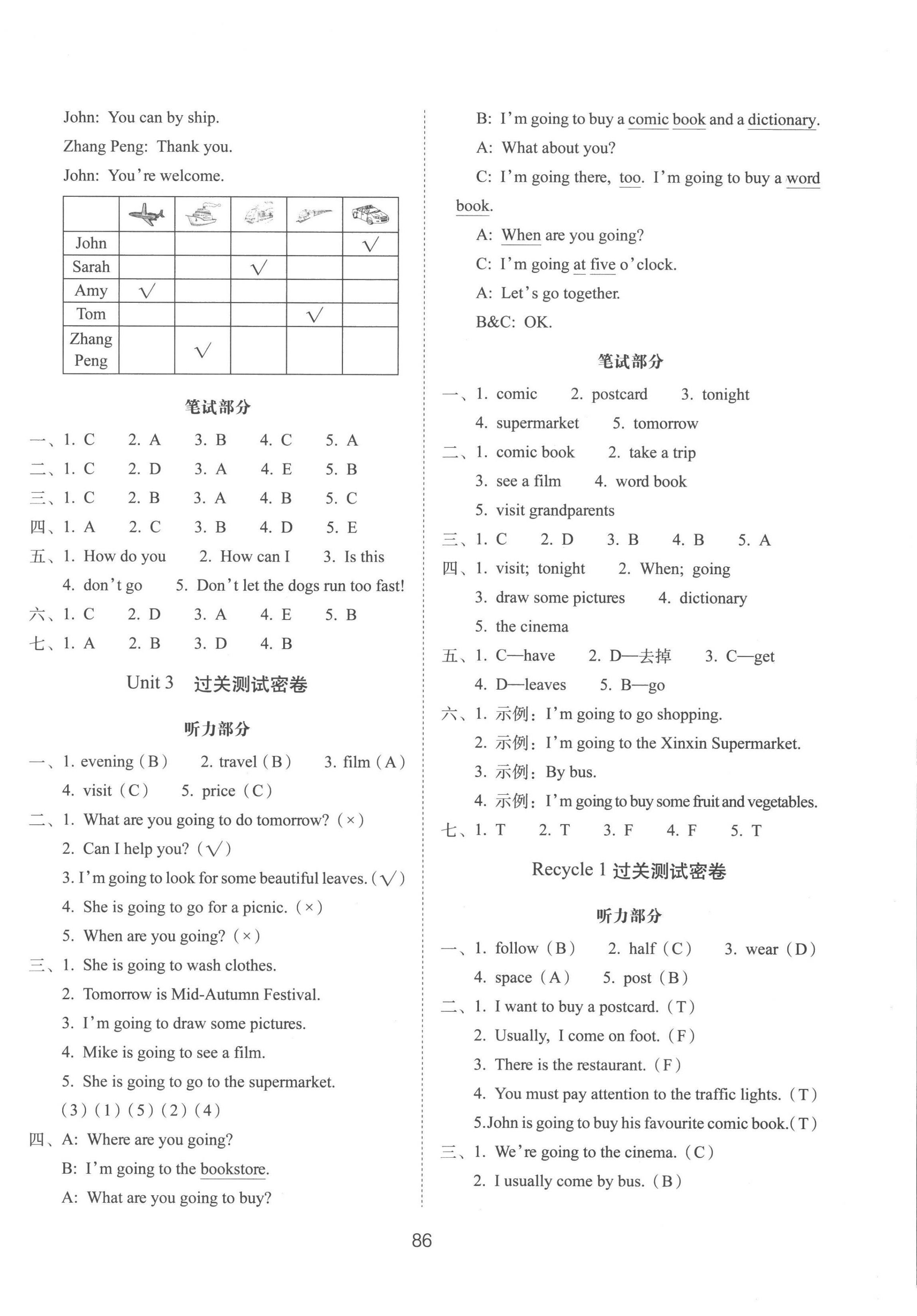 2022年期末沖刺100分完全試卷六年級英語上冊人教版 第2頁