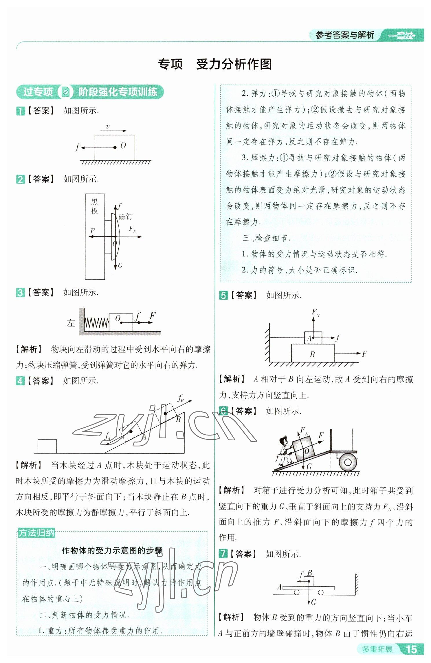 2023年一遍過八年級(jí)物理下冊(cè)人教版 參考答案第15頁(yè)