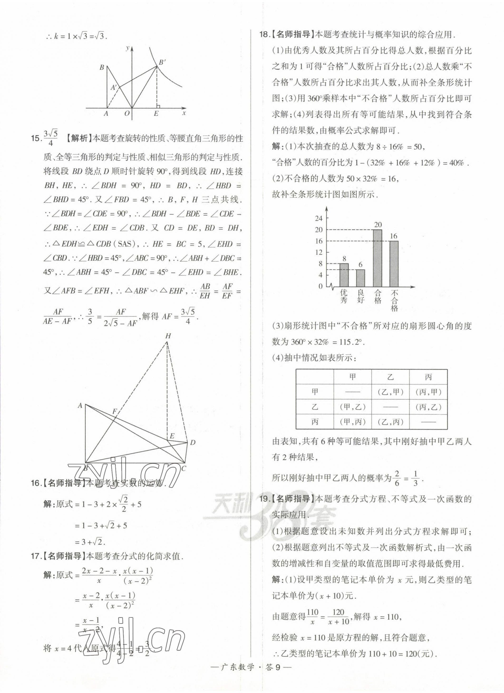 2023年天利38套中考試題精選數(shù)學(xué)廣東專版 第9頁