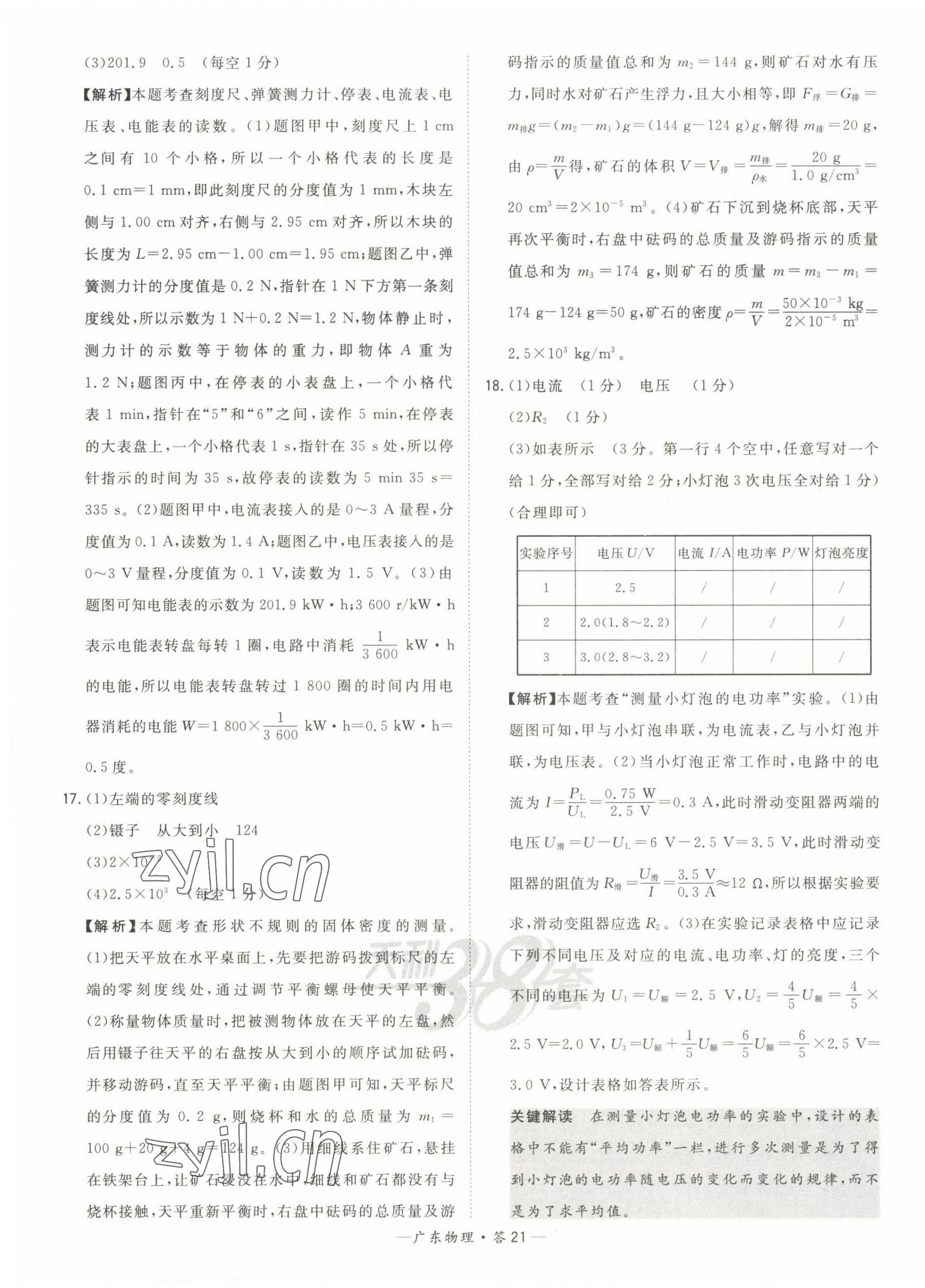 2023年天利38套中考試題精選物理廣東專版 第23頁