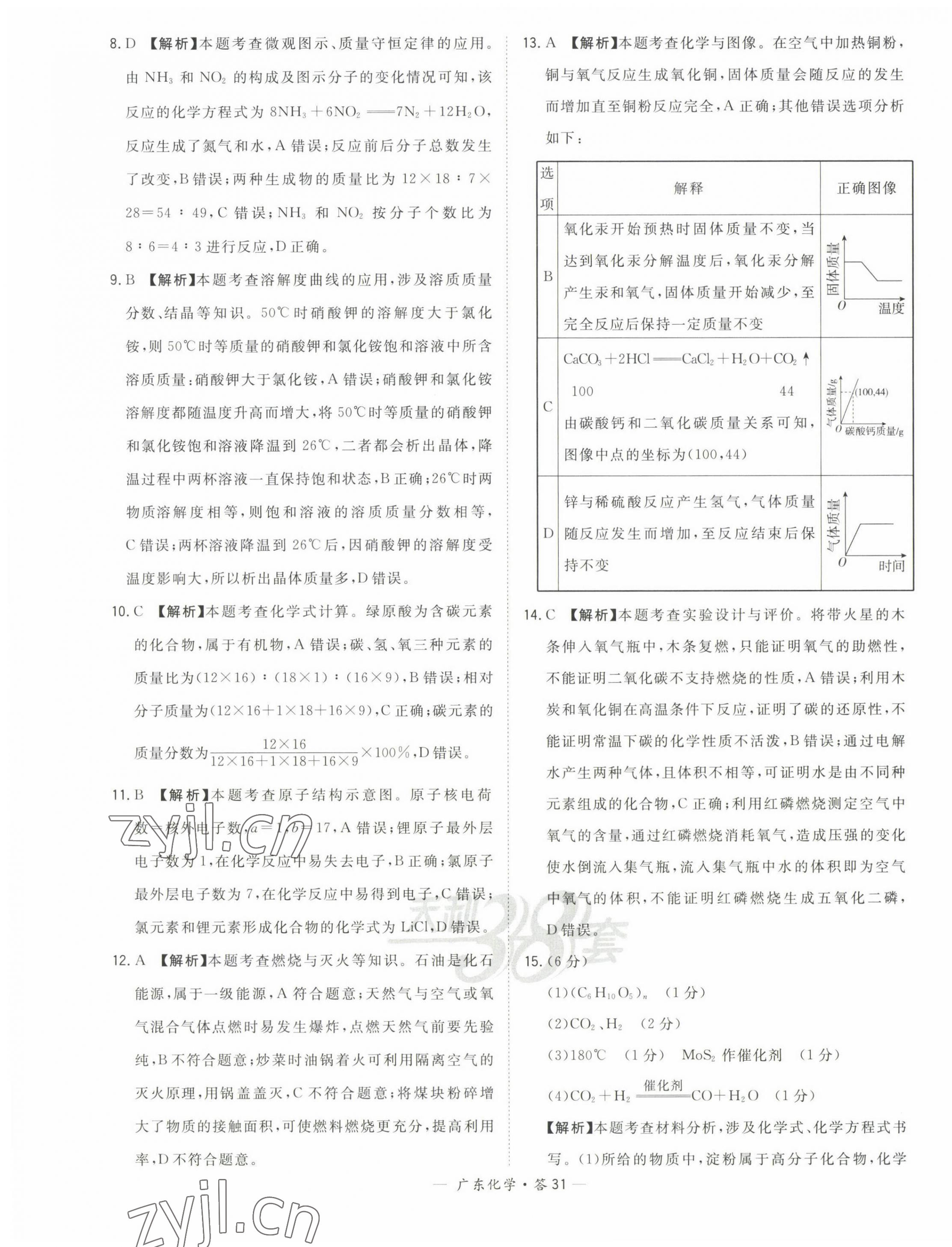 2023年天利38套中考试题精选化学广东专版 第31页