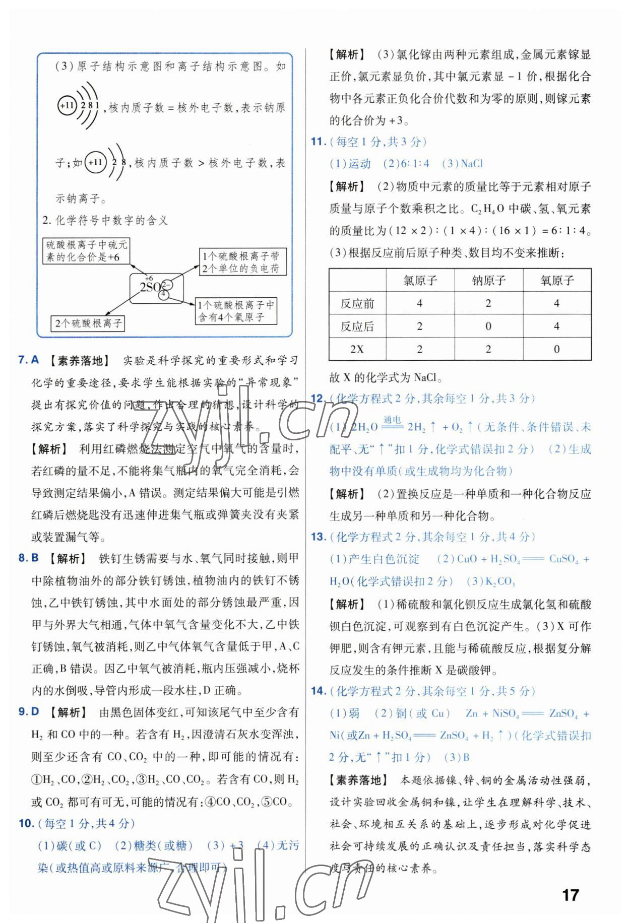 2023年金考卷中考試卷匯編45套化學(xué) 第17頁