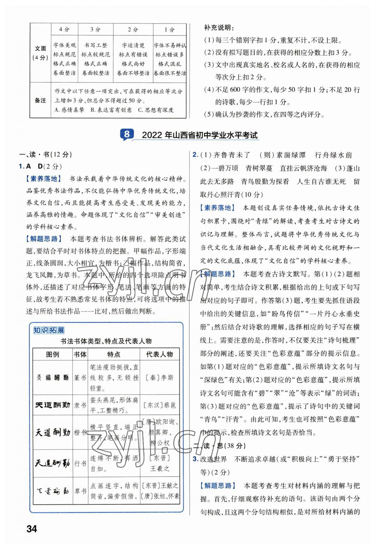 2023年金考卷中考試卷匯編45套語文 第34頁