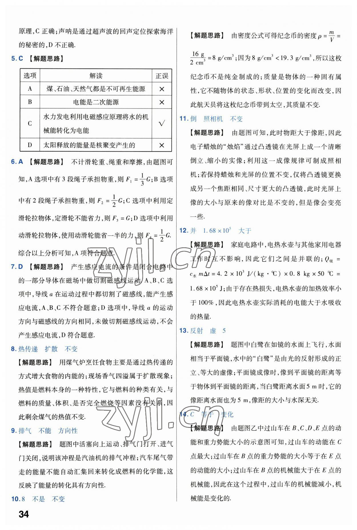 2023年金考卷中考試卷匯編45套物理 第34頁