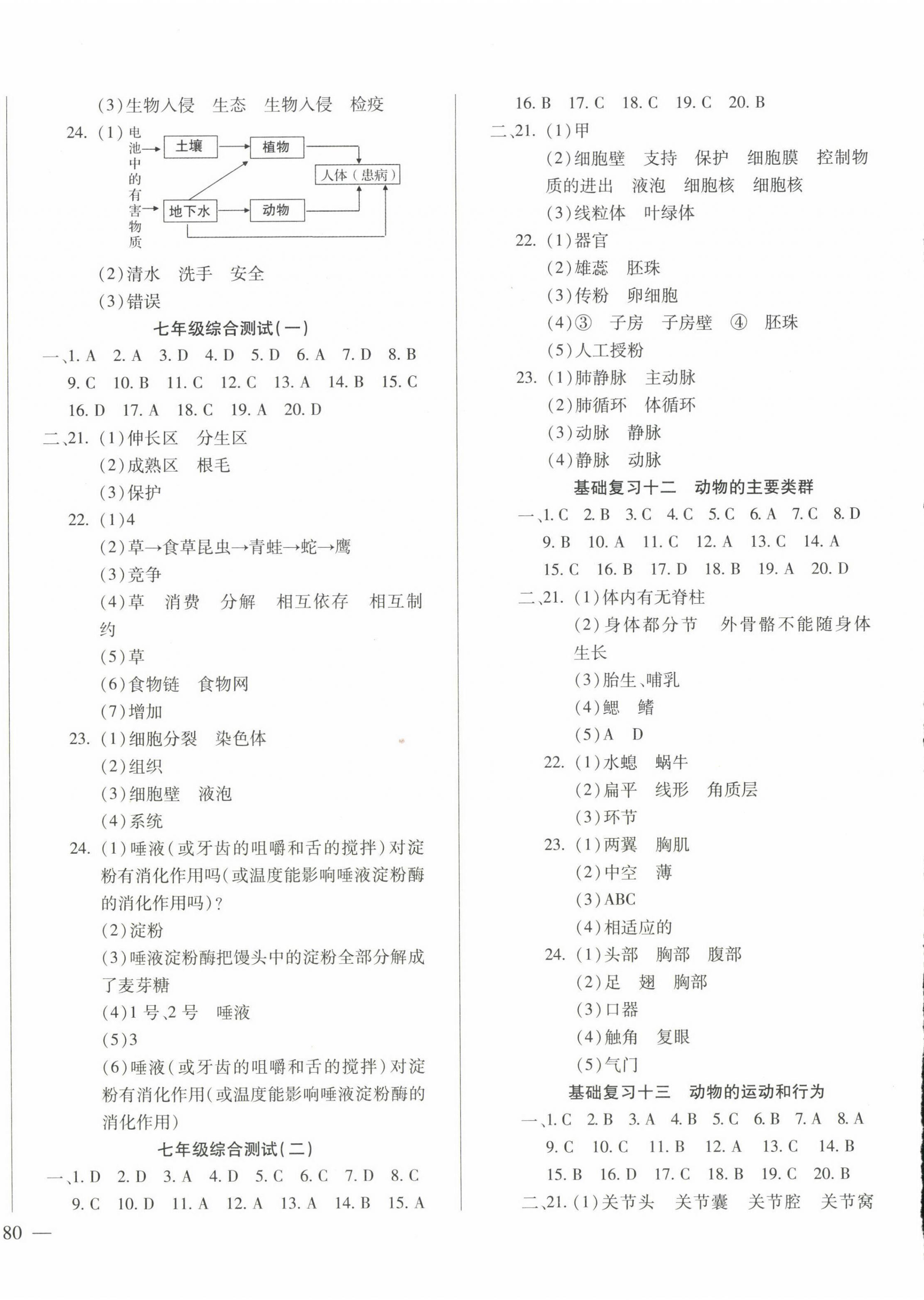 2023年名校試題調(diào)研中考總復(fù)習(xí)生物 第4頁