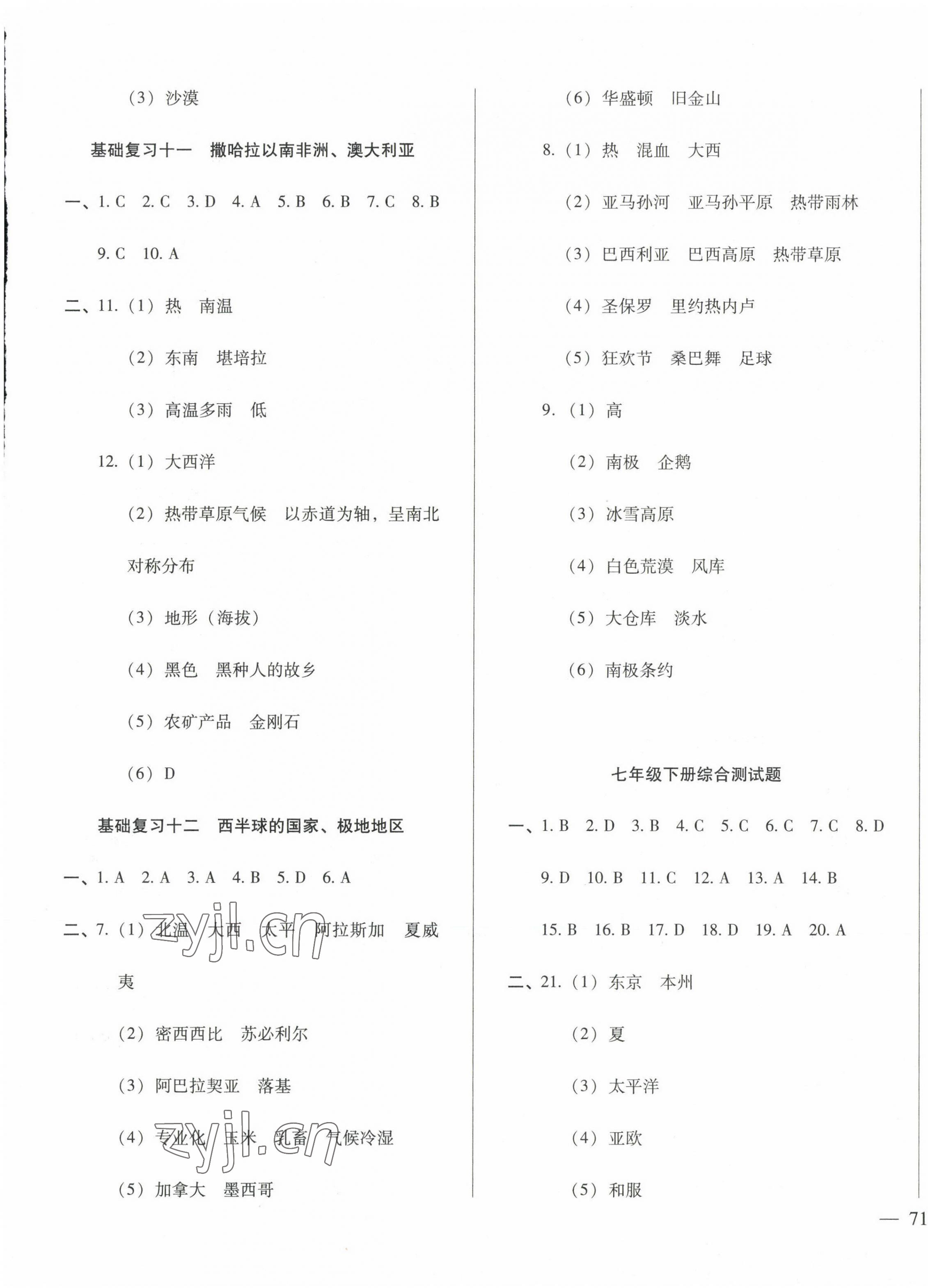 2023年名校試題調(diào)研中考總復(fù)習(xí)地理 第5頁