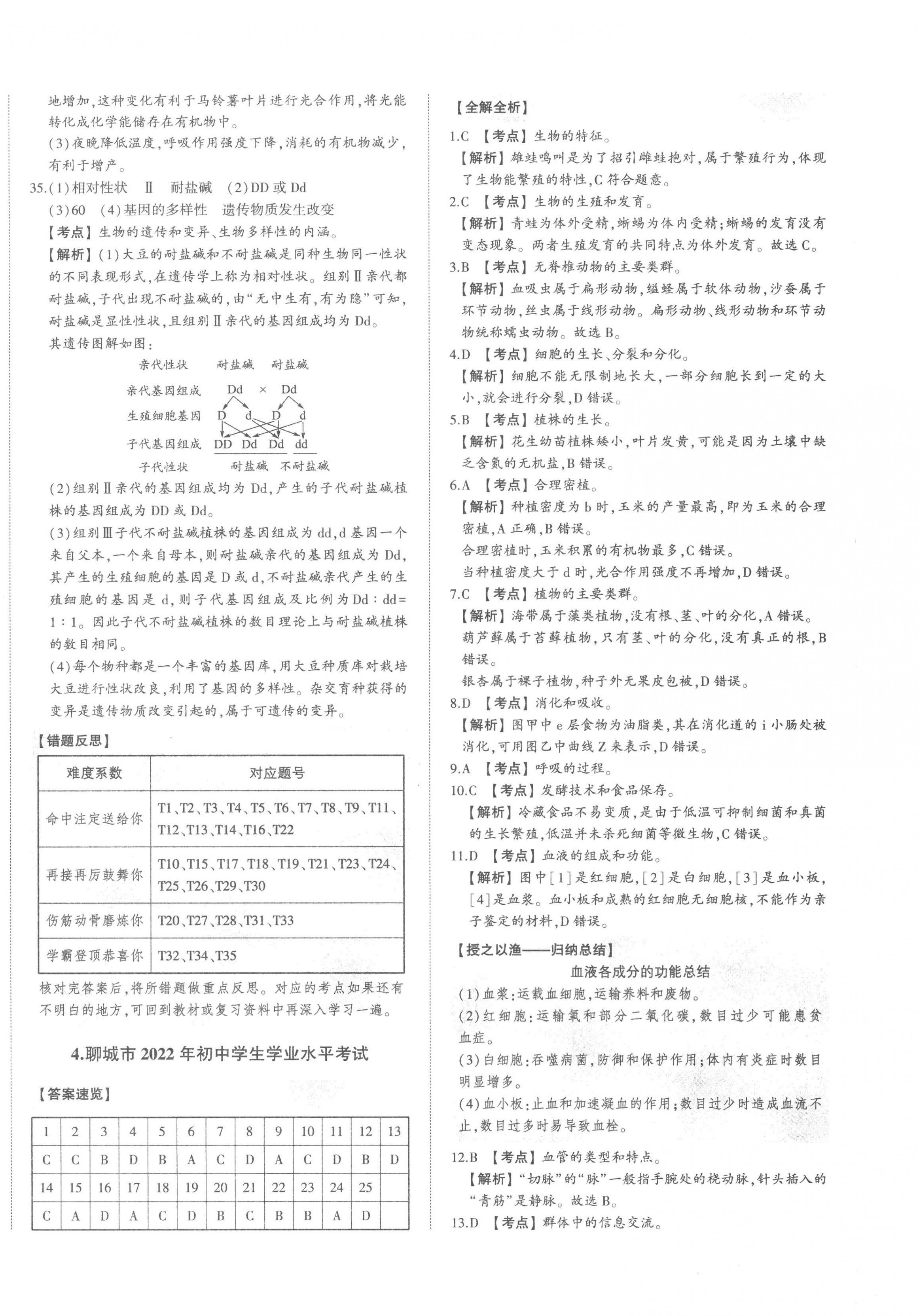 2023年智乐星中考中考真题汇编生物中考山东专版&nbsp;第8页