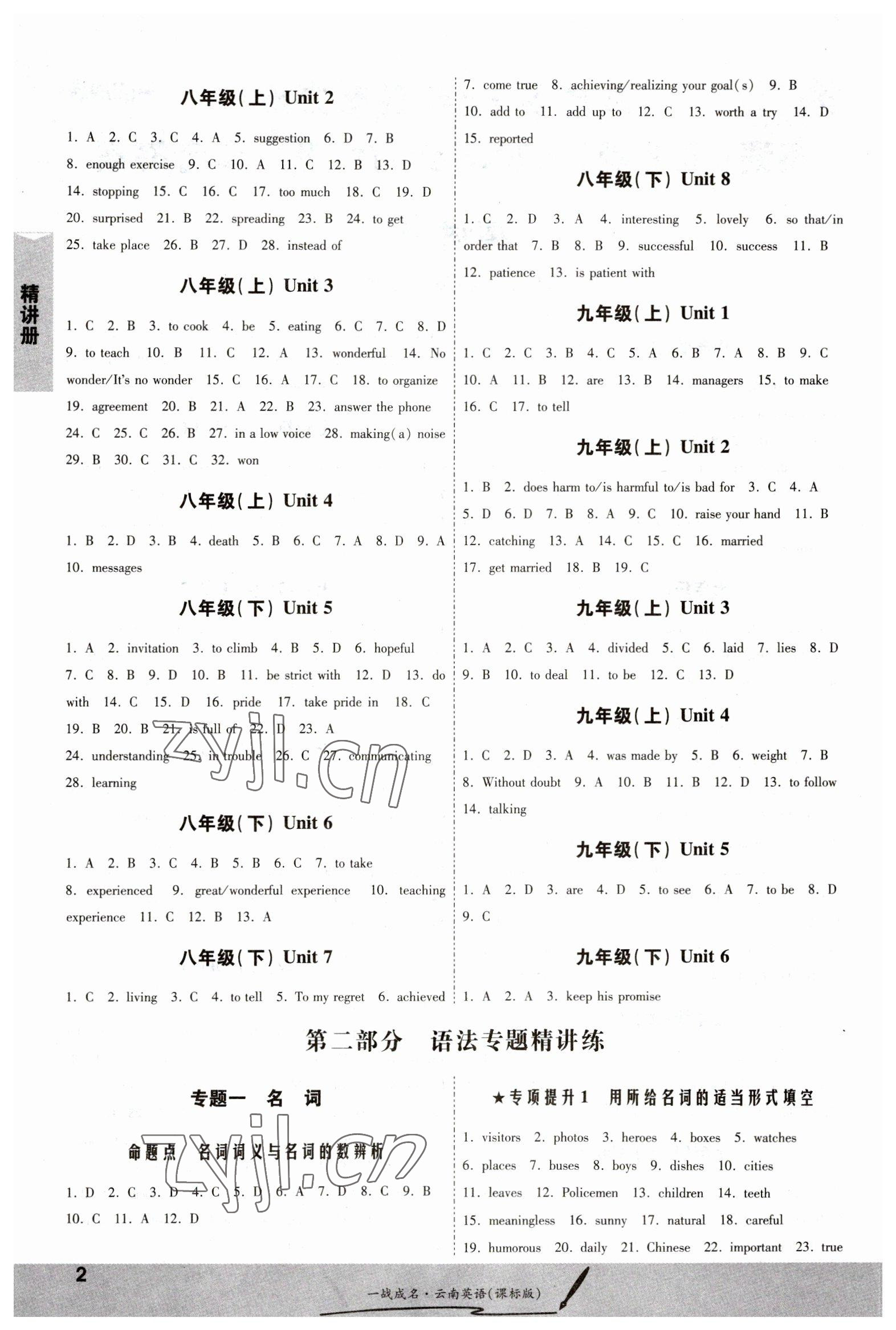 2023年一战成名考前新方案英语新课标云南专版 第2页