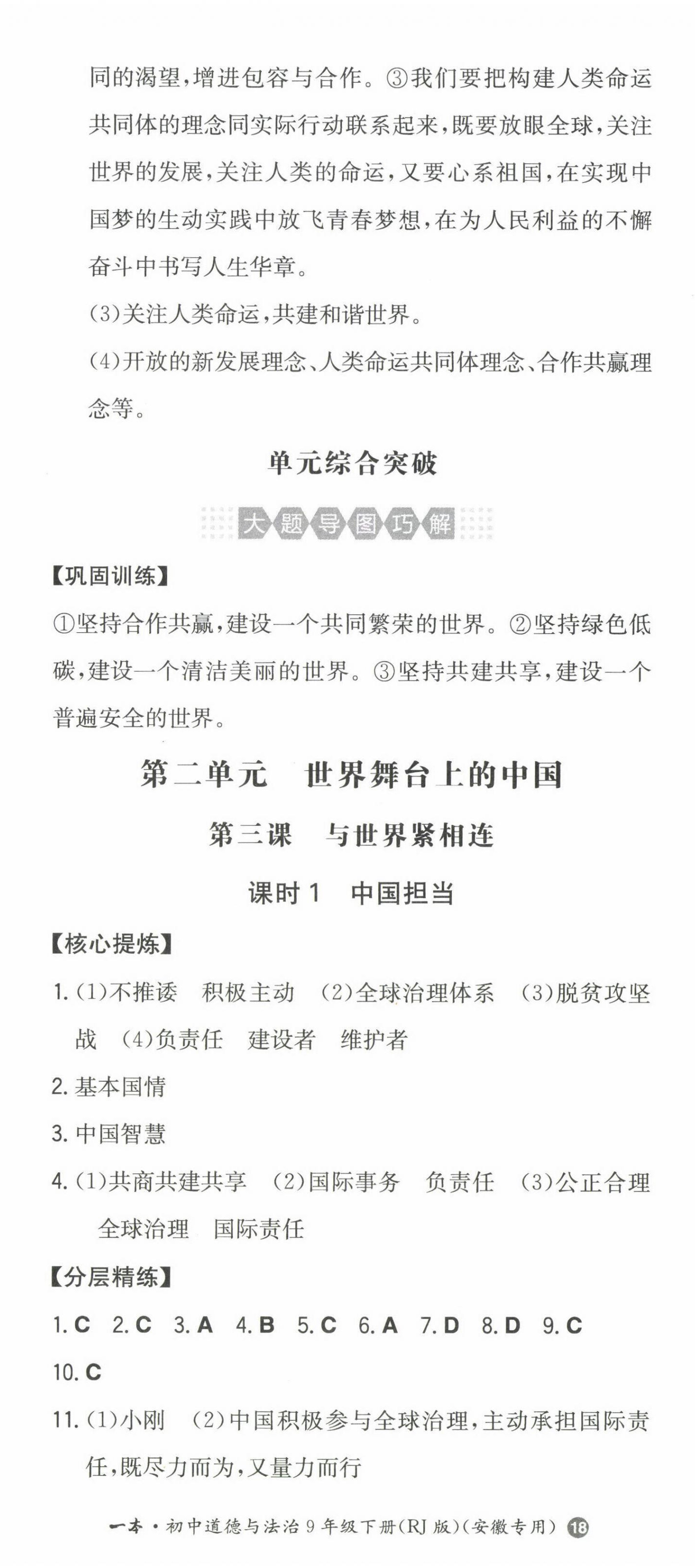 2023年一本同步訓(xùn)練初中道德與法治九年級(jí)下冊(cè)人教版安徽專(zhuān)版 第5頁(yè)